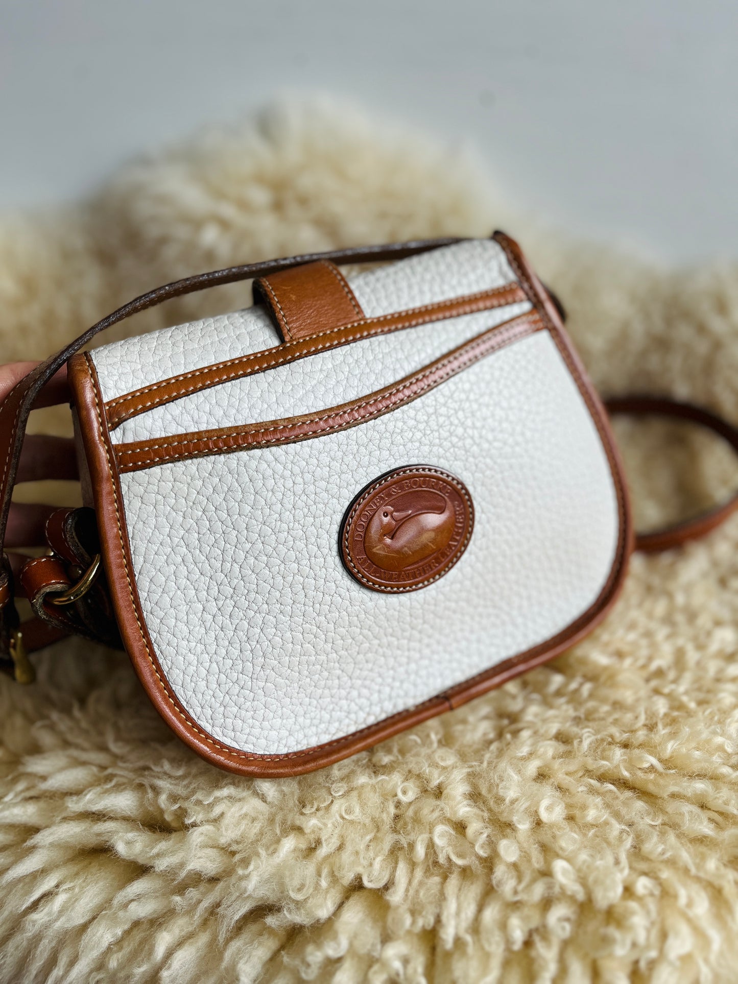 Cream / British Tan R51 Marble Crossbody Bag