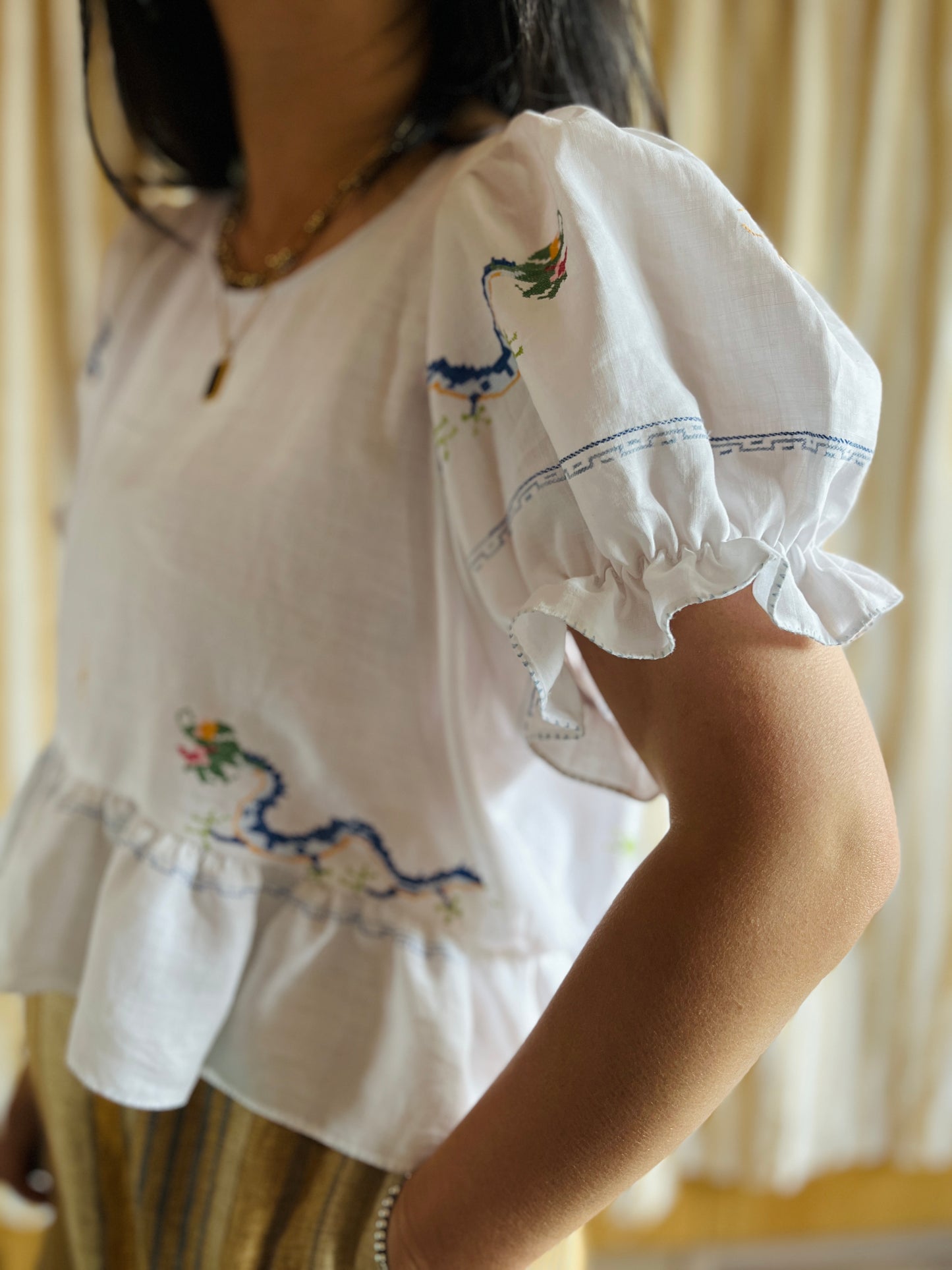 Dragon - Air thin linen dolly blouse