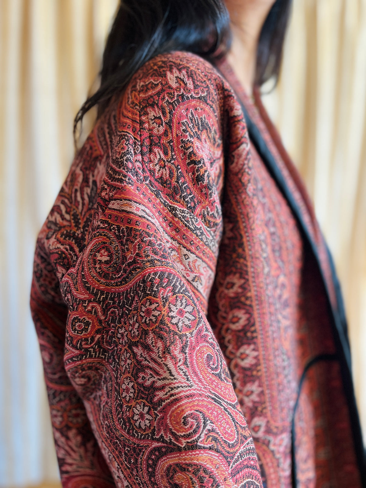 Antique Worteldoek Wool Kimono Jacket