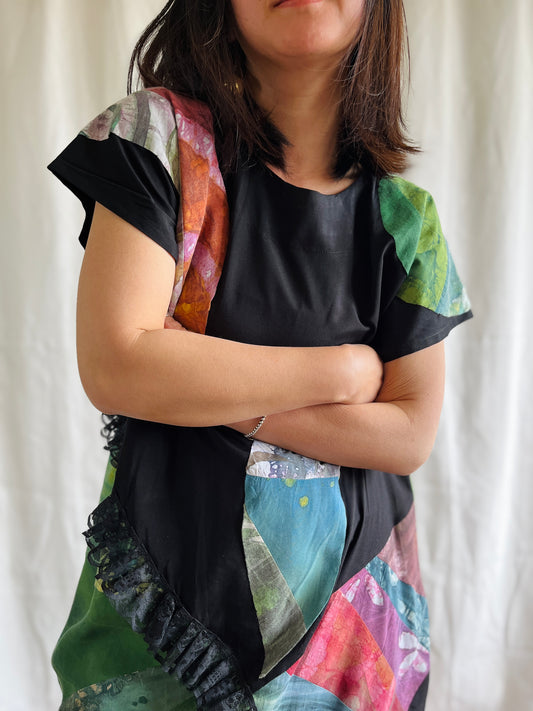 Handmade vintage Geometrical patchwork dress