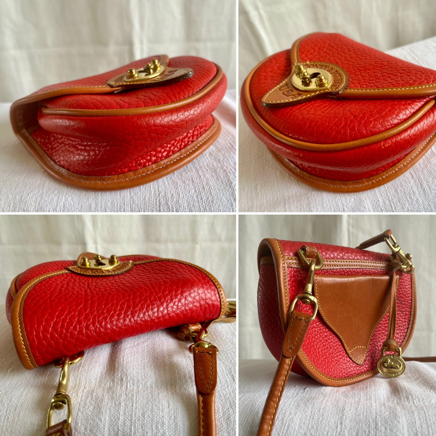 Super Rare RED/British Tan R74 Cavalry Belt Bag Mint