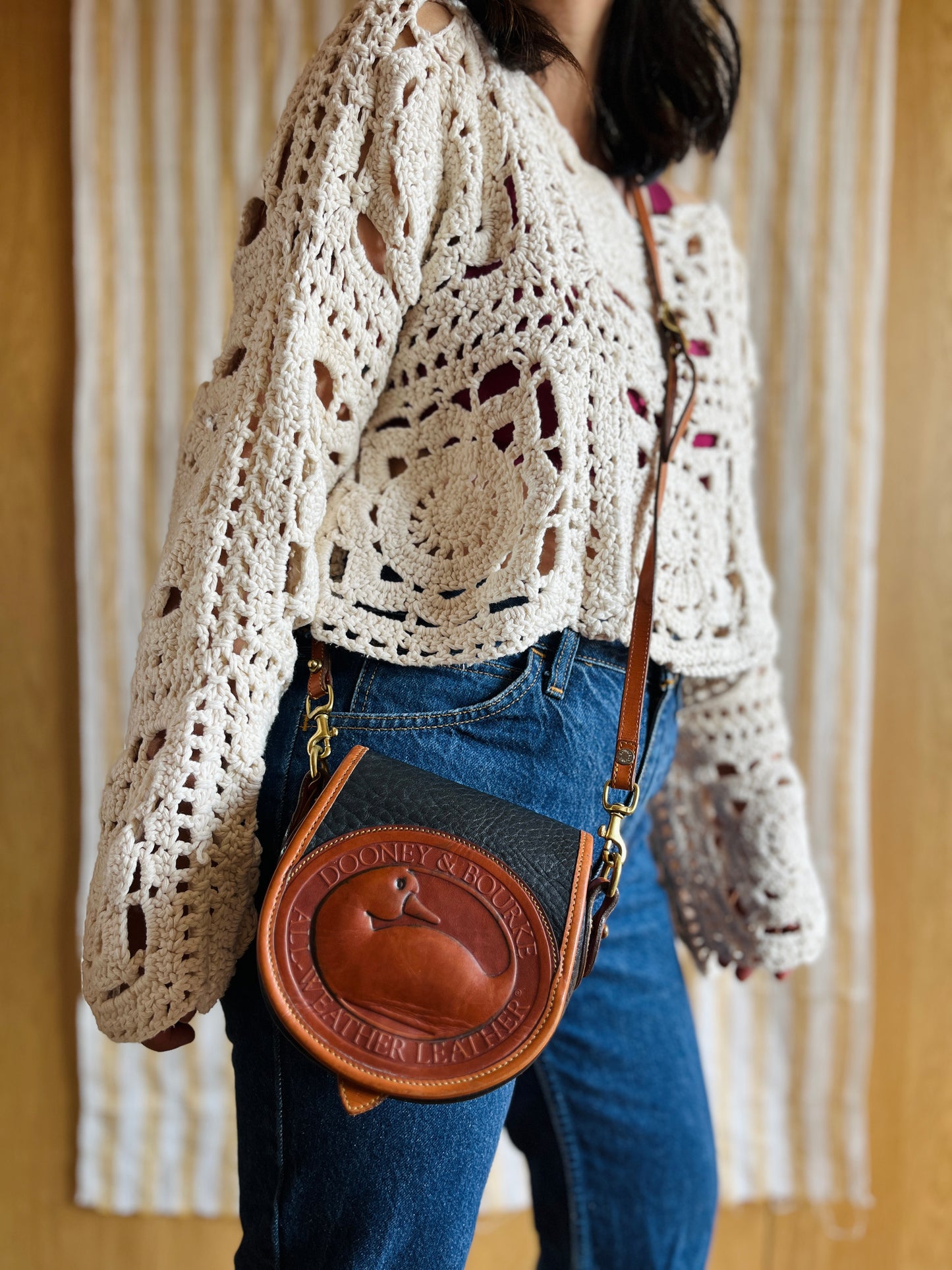 Black and British Tan BIG DUCK Crossbody