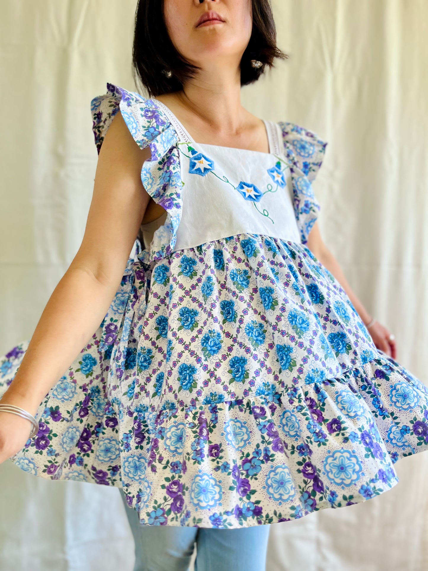 ✨ Morning Glory Embroidery Cottage Dress