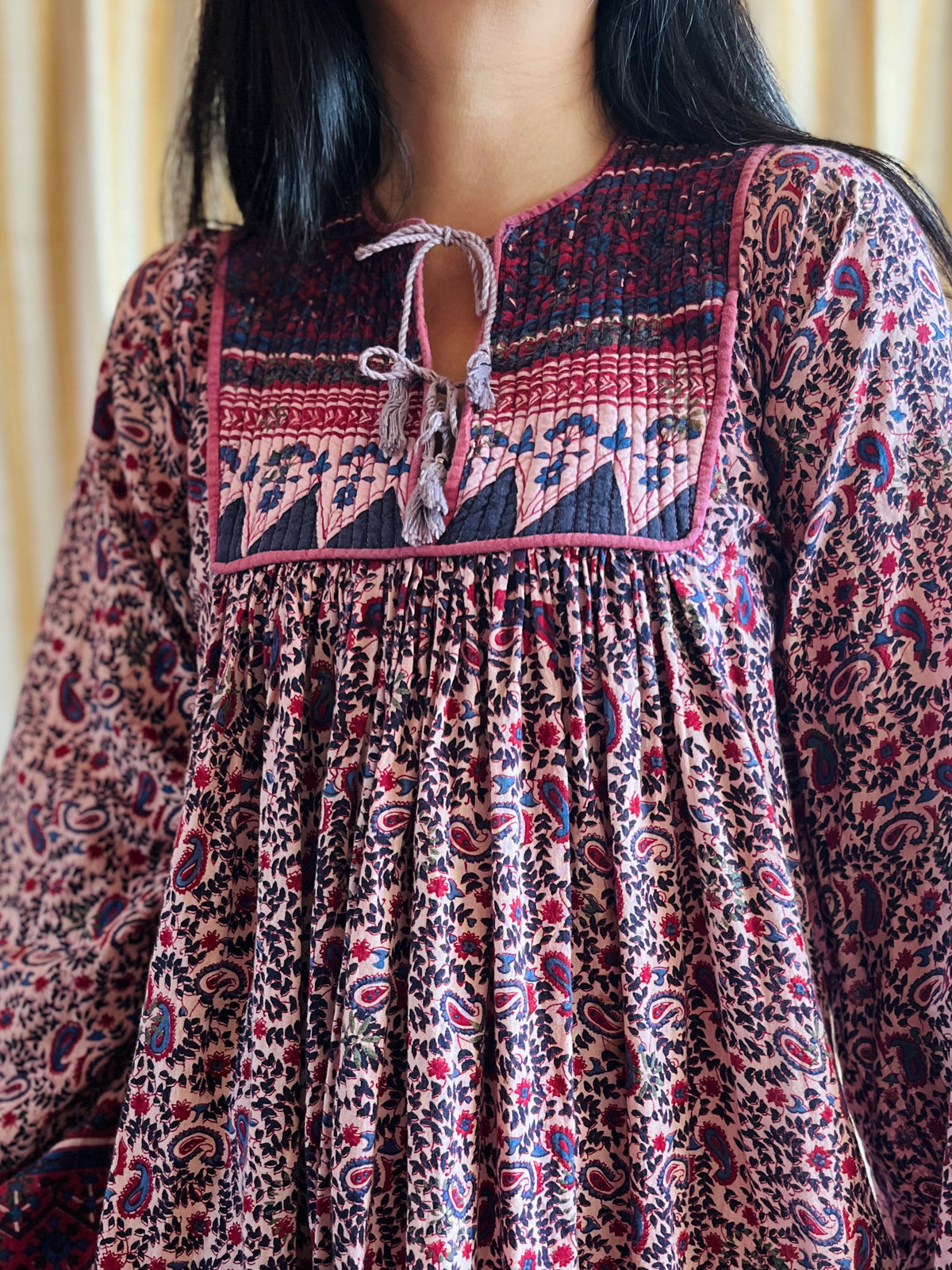 Vintage 80s Glitter Indian dress