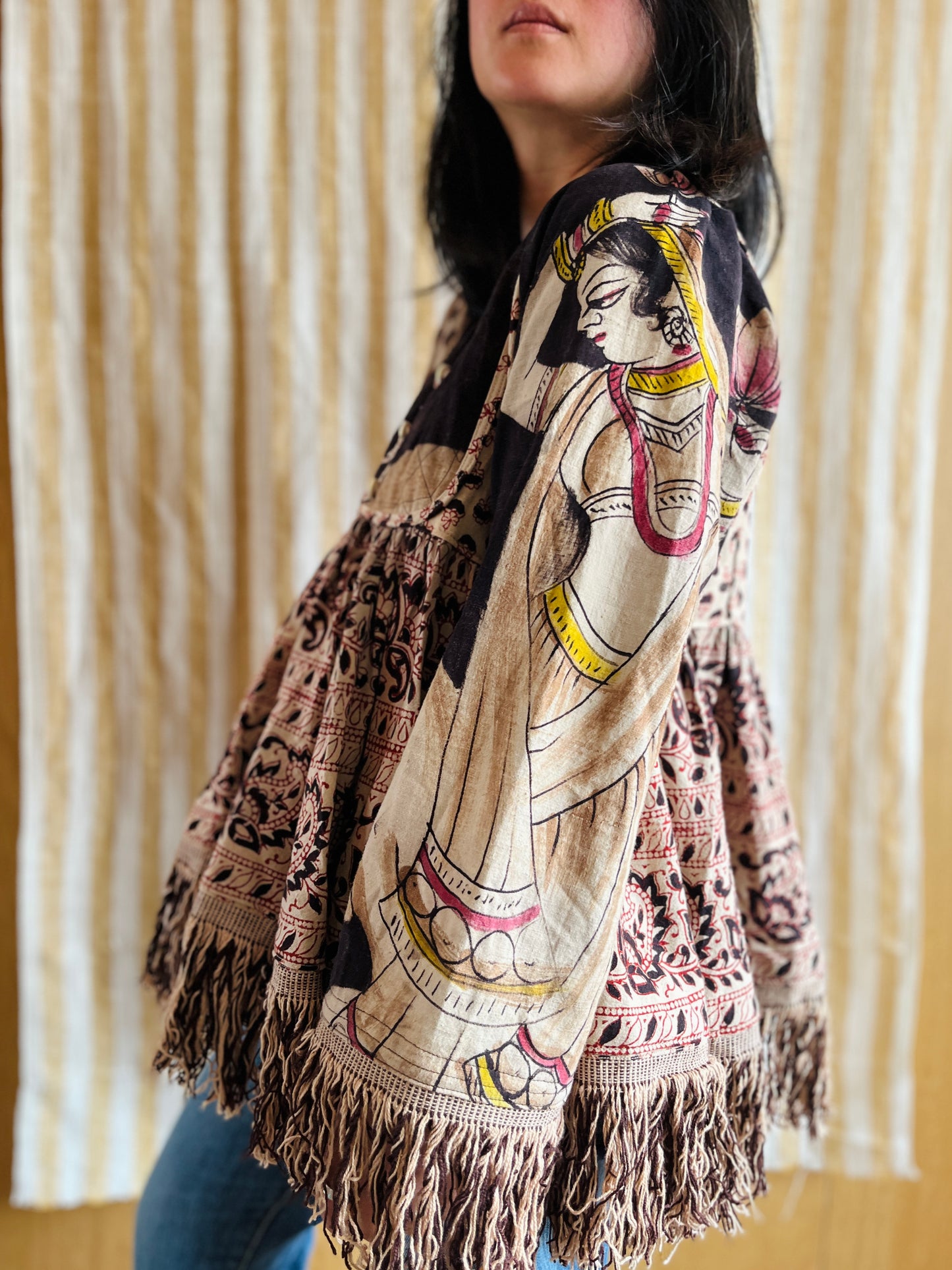 Goddess Jacket / Blouse made from vintage Indian Print