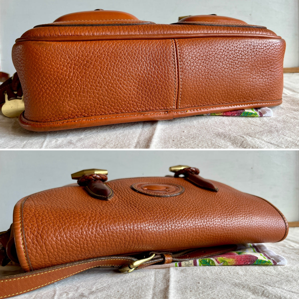 Vintage Dooney & Bourke R35 Double Pocket Outback Messenger