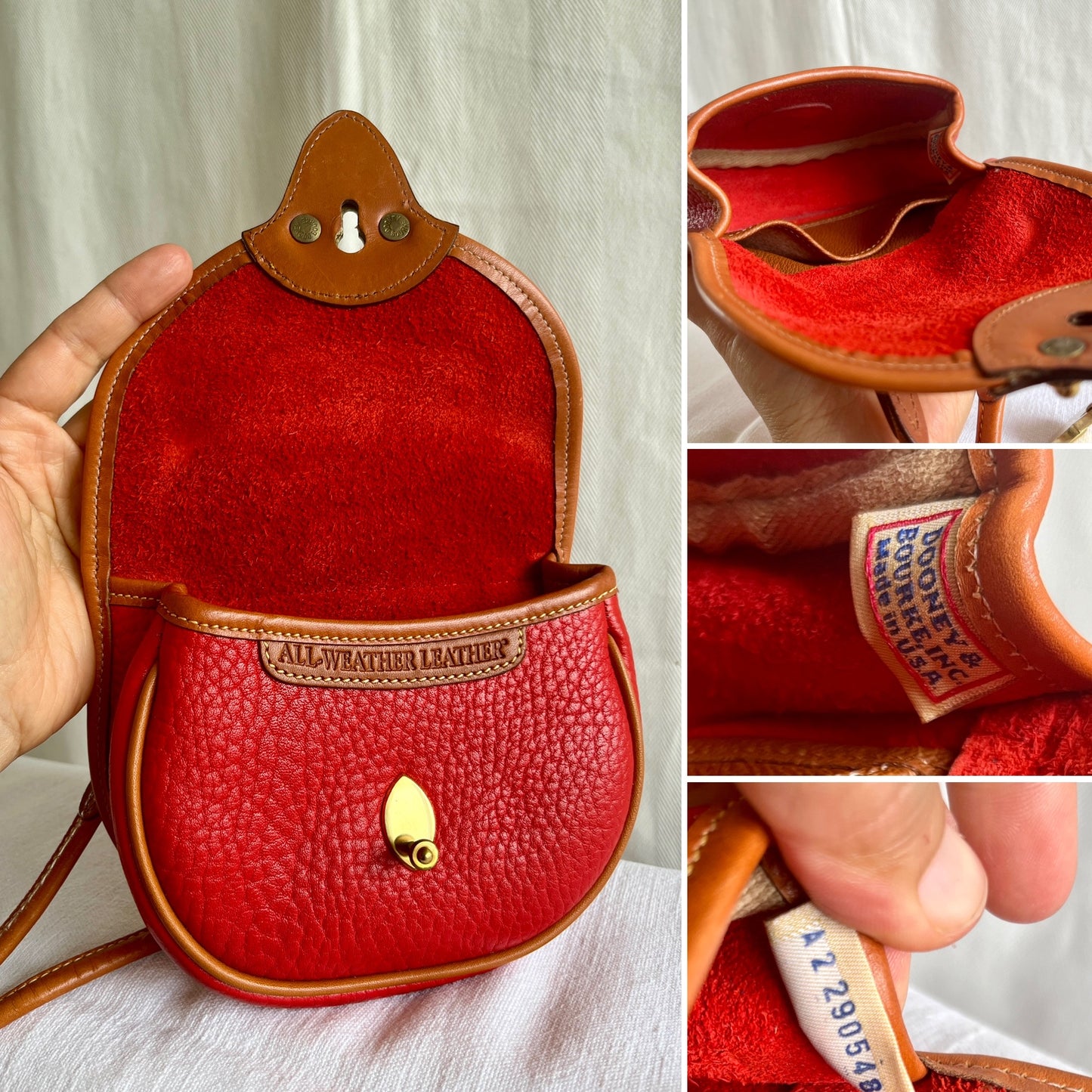 Super Rare RED/British Tan R74 Cavalry Belt Bag Mint