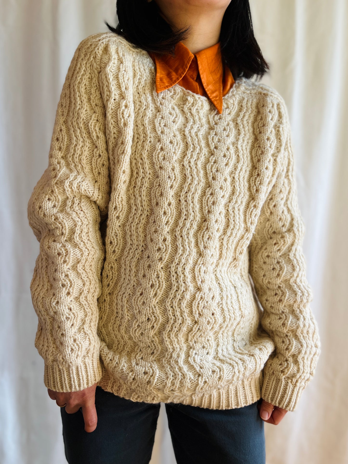 80s handknitted Soft wool Sweater