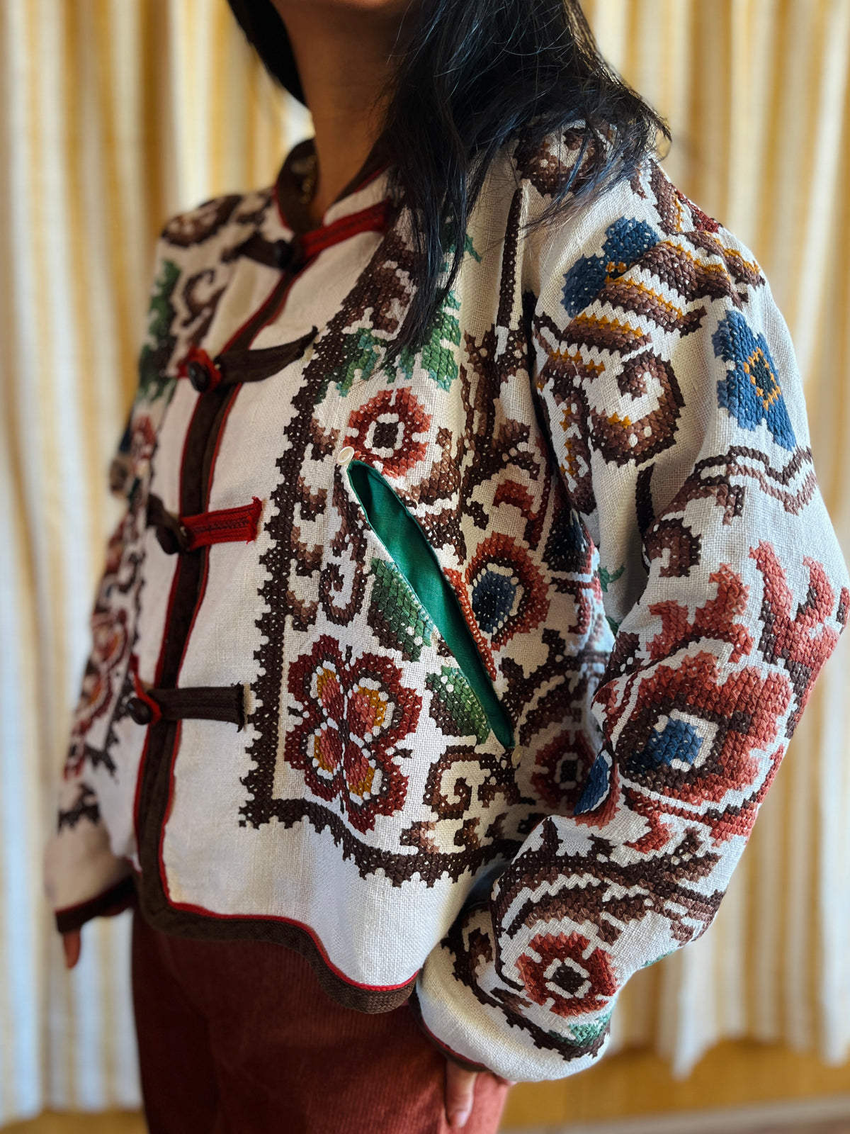 Ancient Wild Dragon Embroidered Bomber Jacket