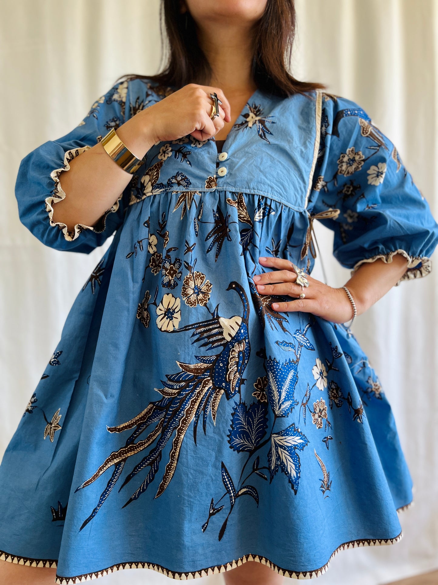 Vintage Batik Goddess Dress
