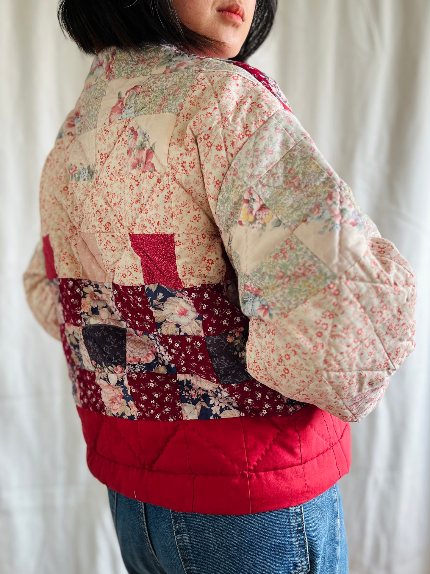 🏵️ Vintage Hand quilt Bomber Jacket