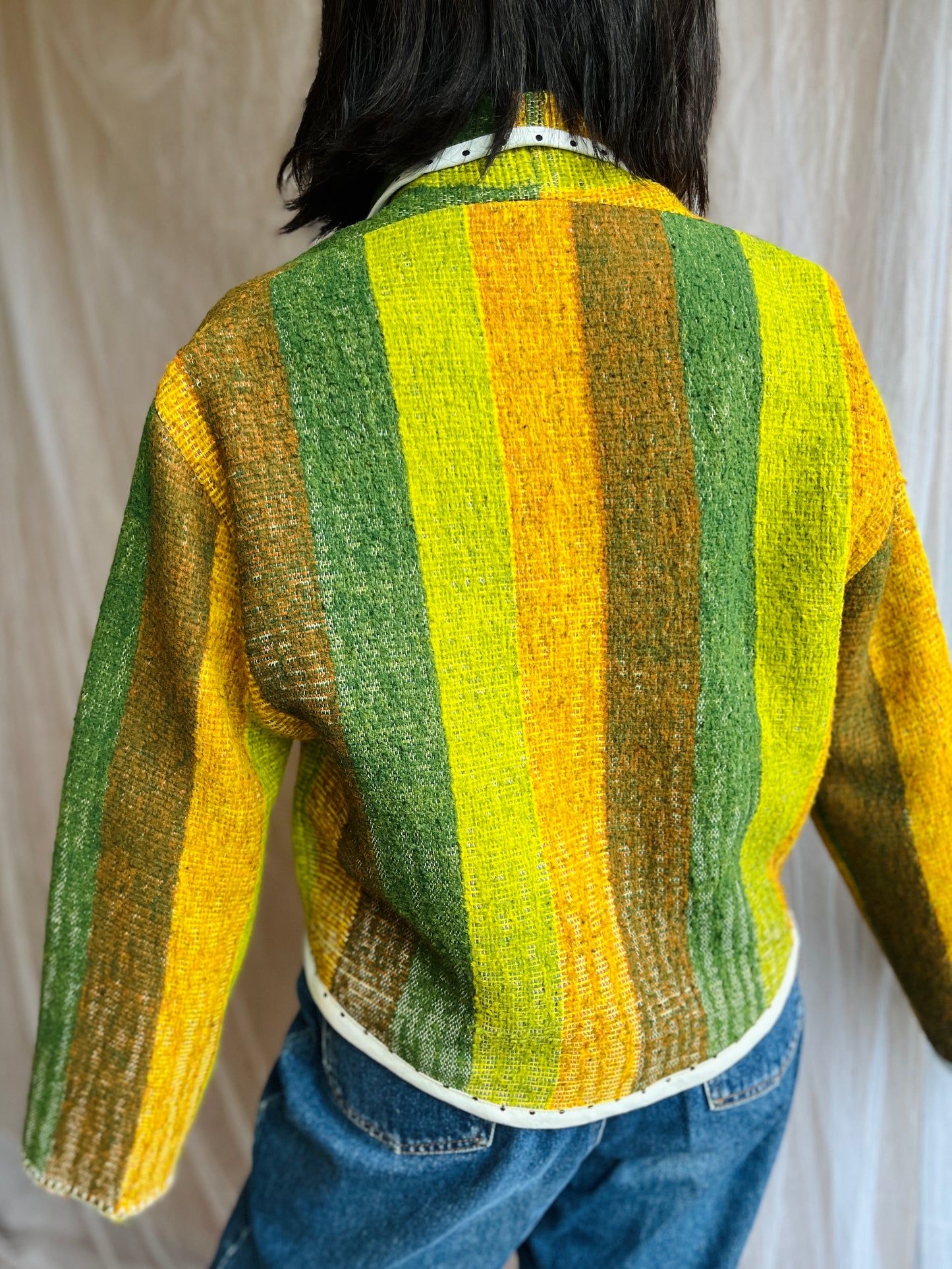 Repurpose vintage roadtrip wool blanket turns Jacket Blazer