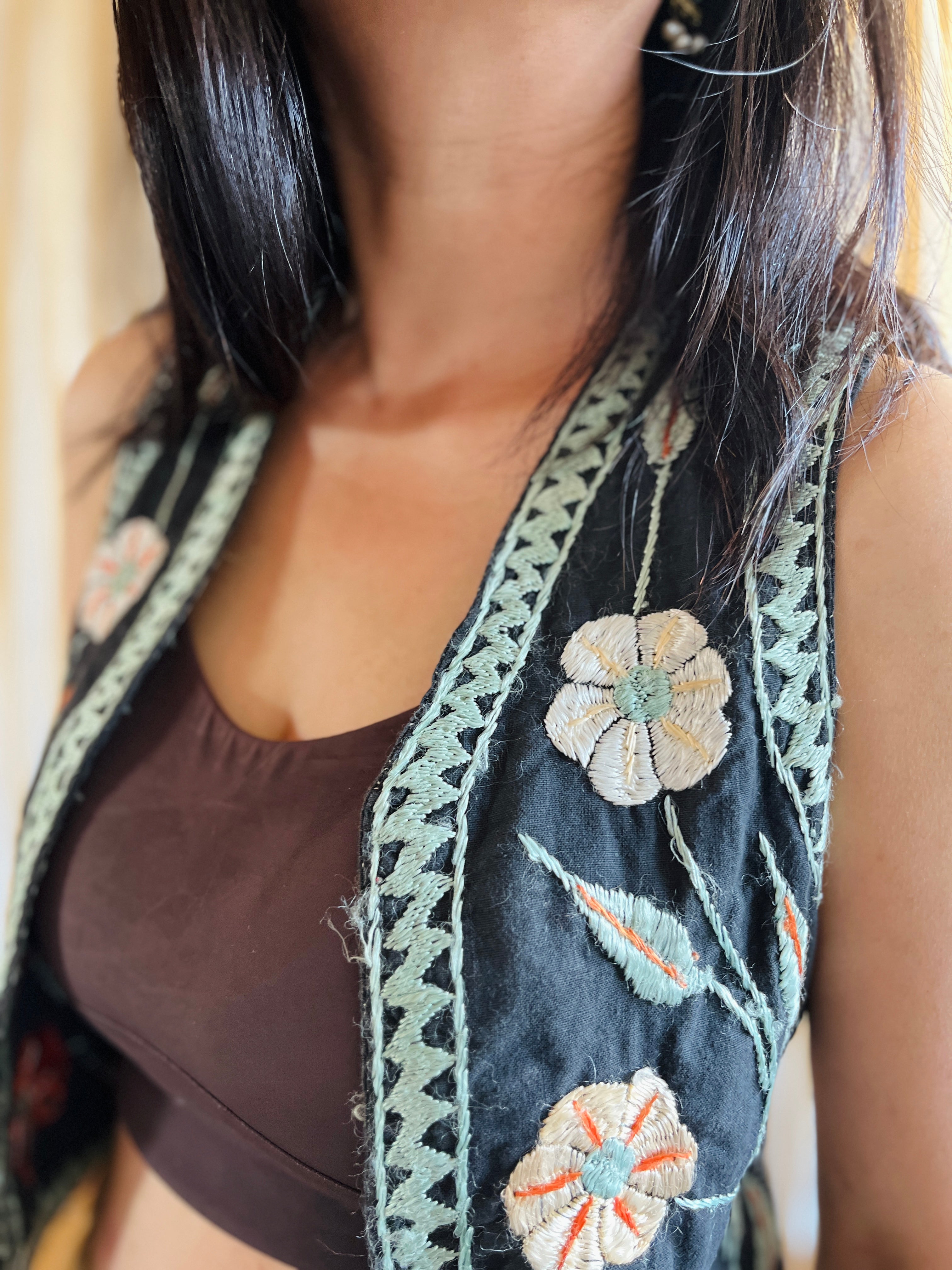 70s Classic Afghanistan Silk Embroidered Gilet XS – The Birch Vintage