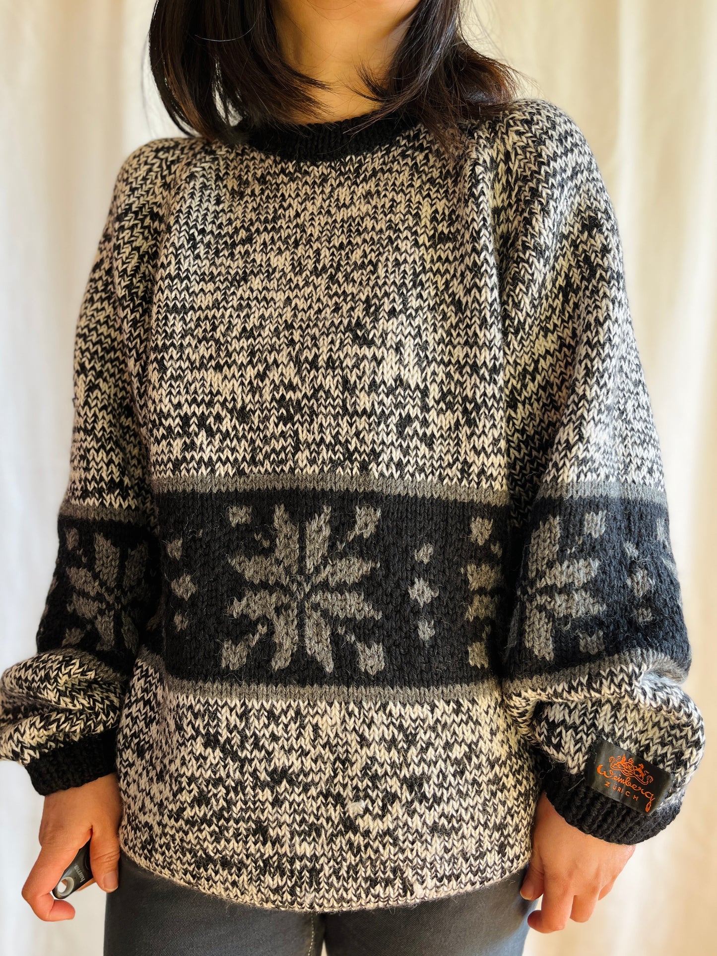 Swiss made Weinberg Zürich hand knitted boyfriend jumper