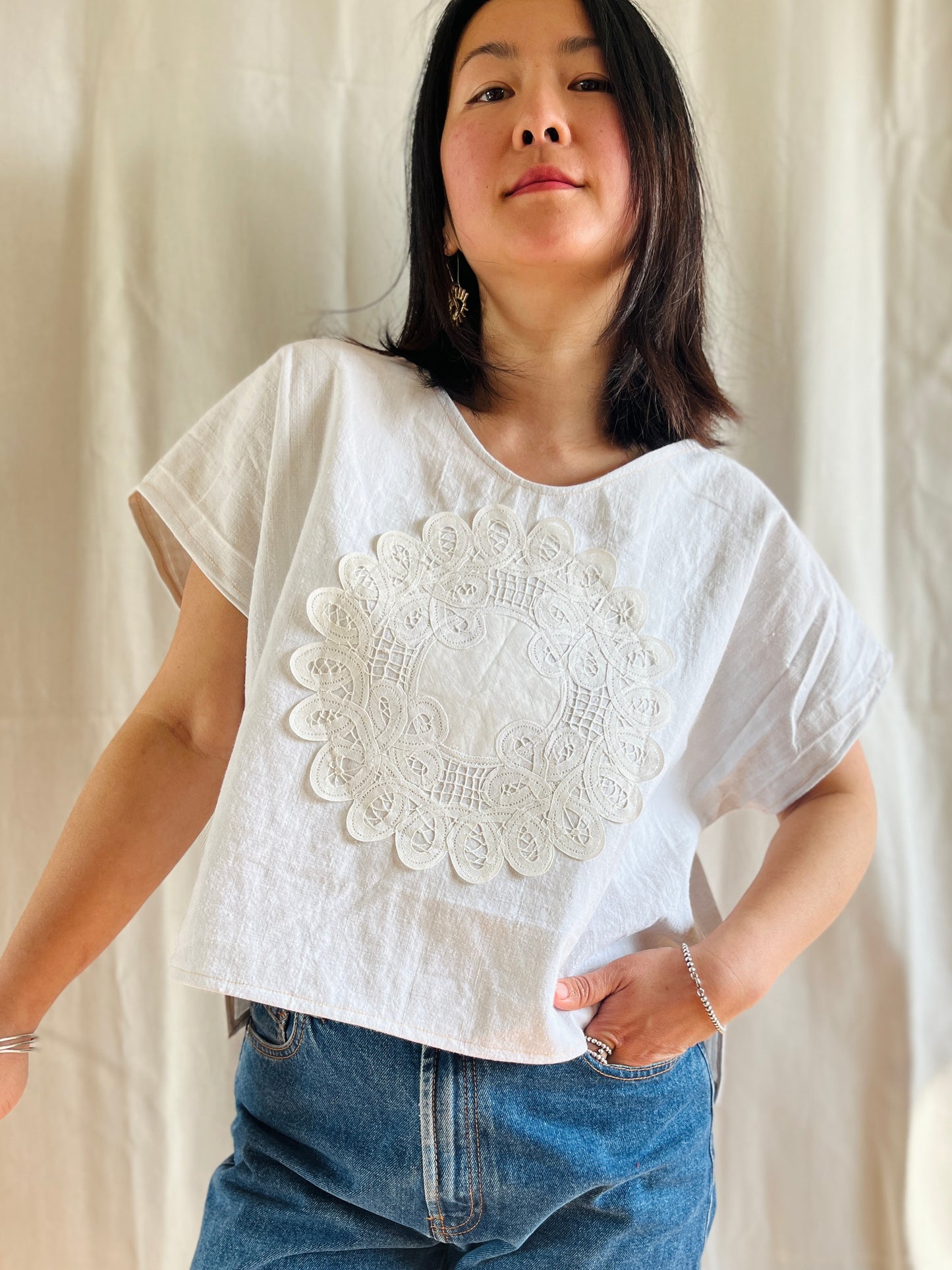 Repurposed Mixed Media Top Dolly