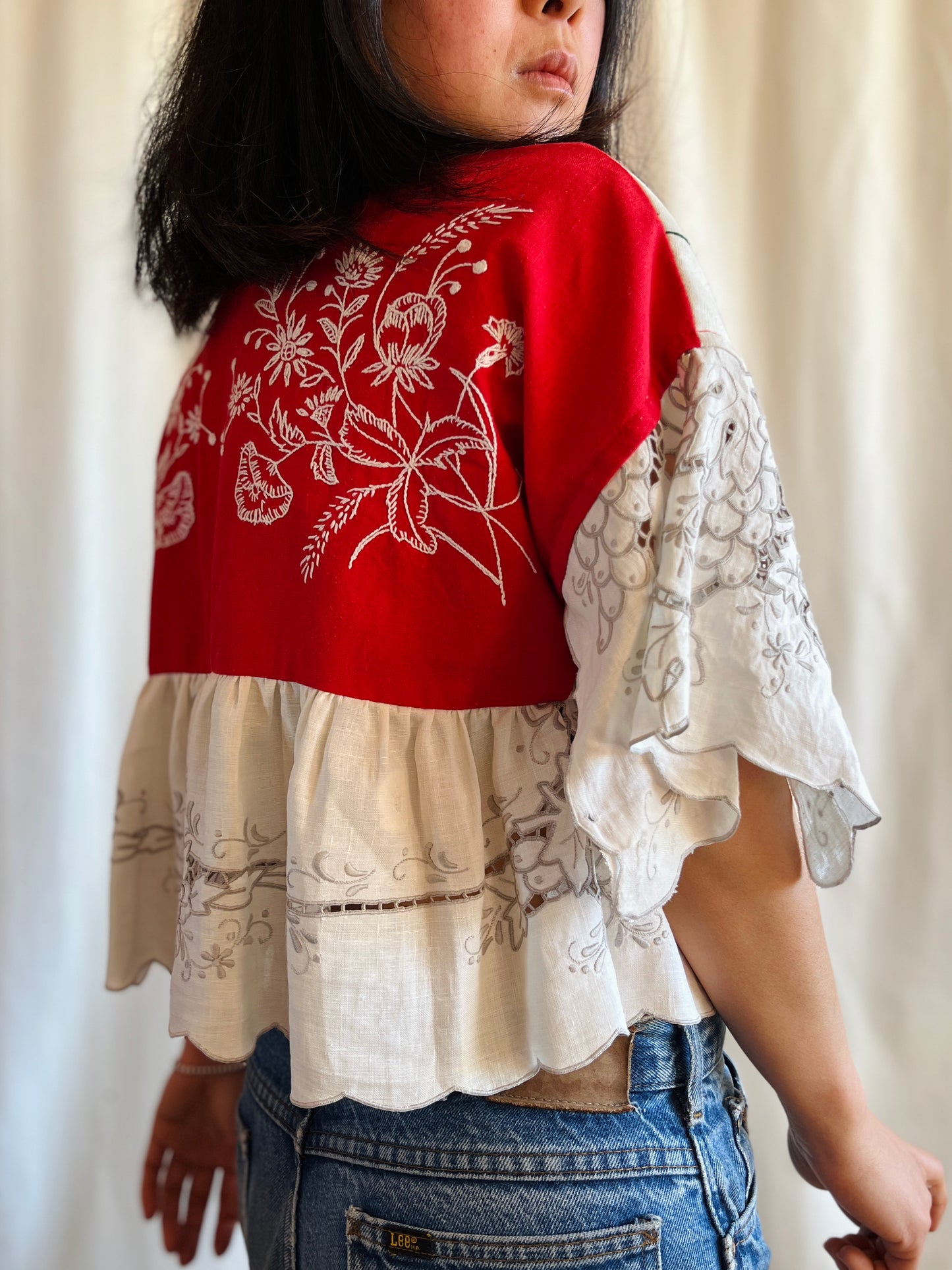 Little birdies patchwork Dolly Blouse