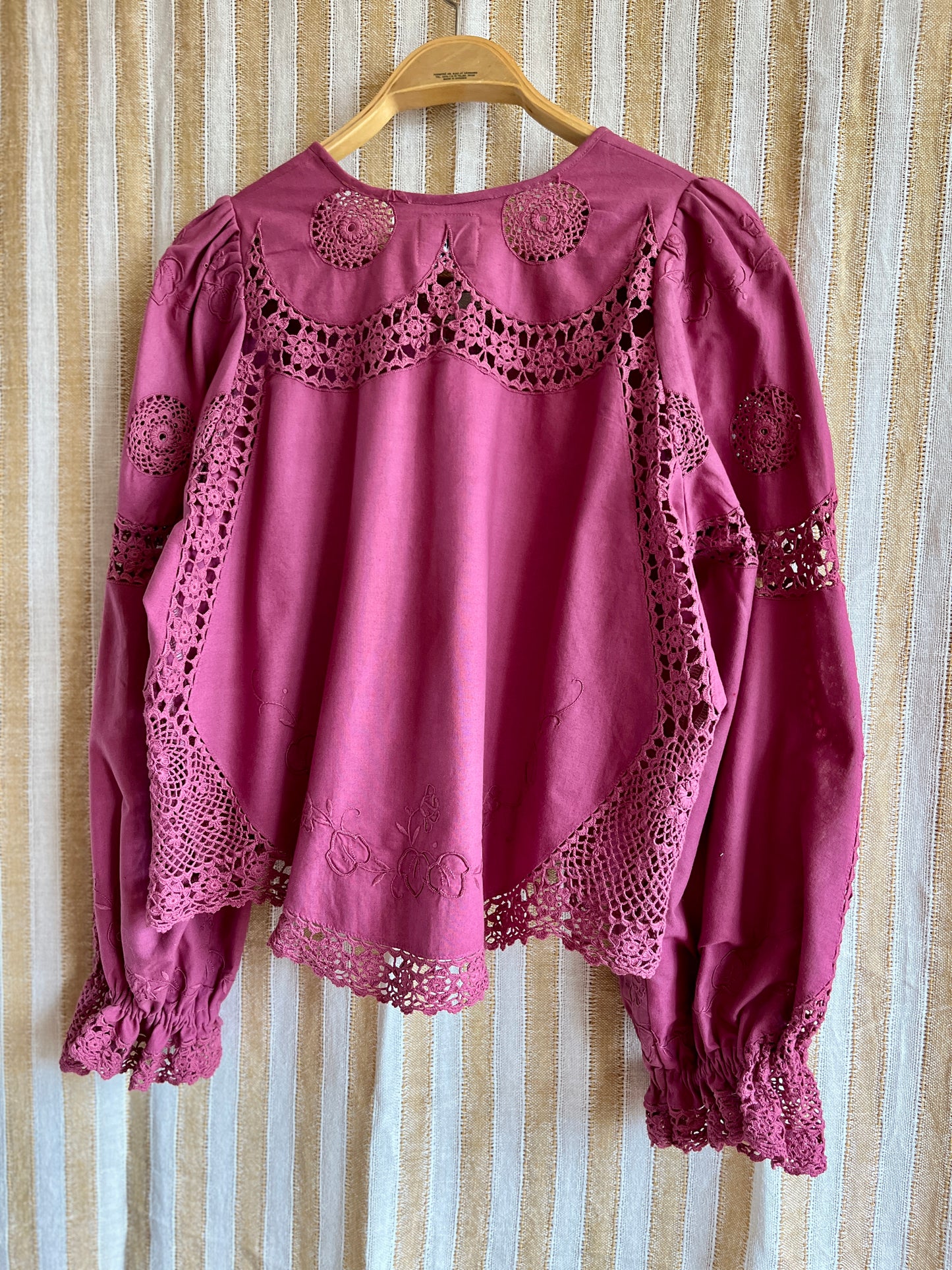 Passion Dyes - Circular crochet blouse in Red Wine