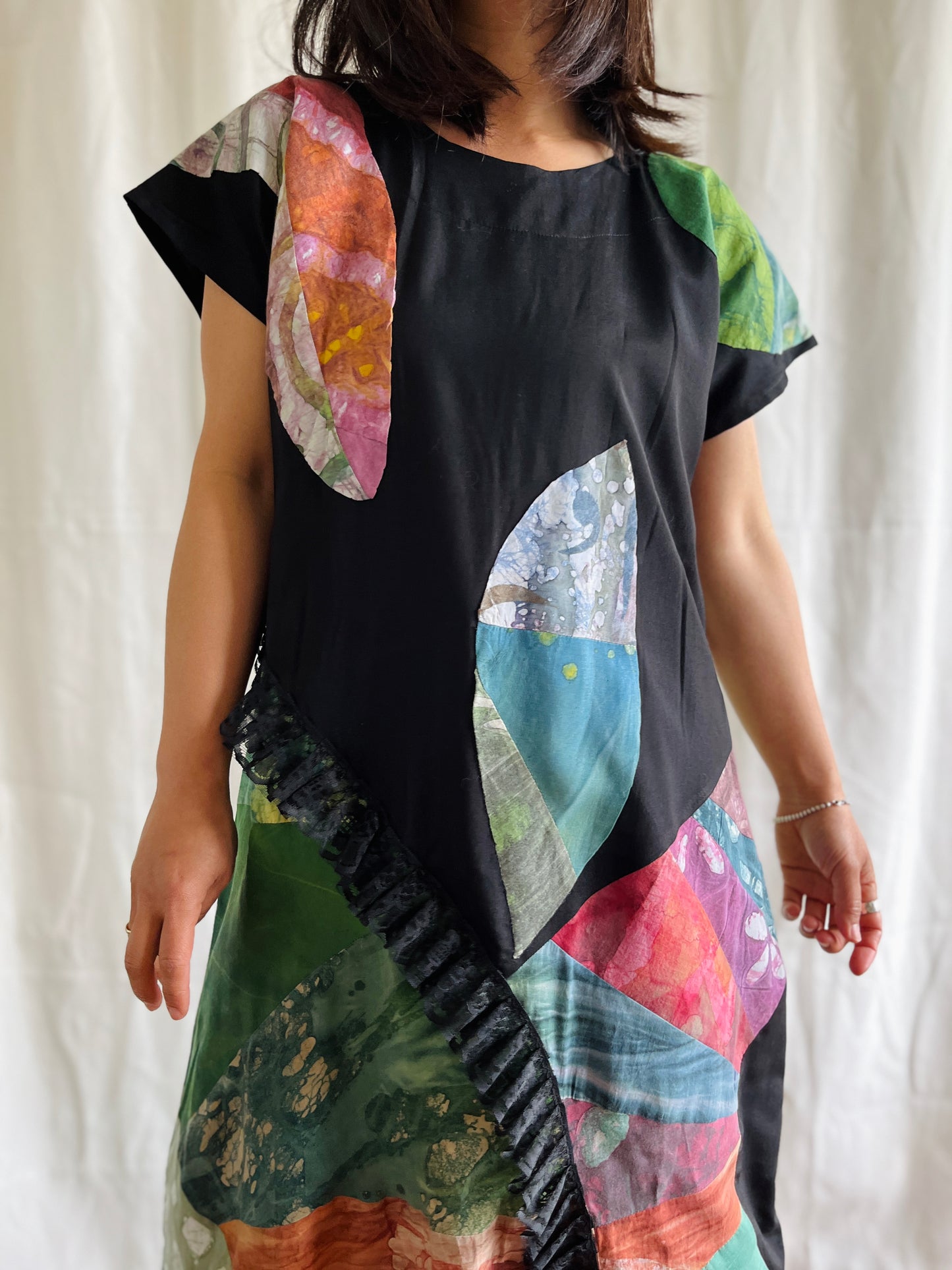 Handmade vintage Geometrical patchwork dress