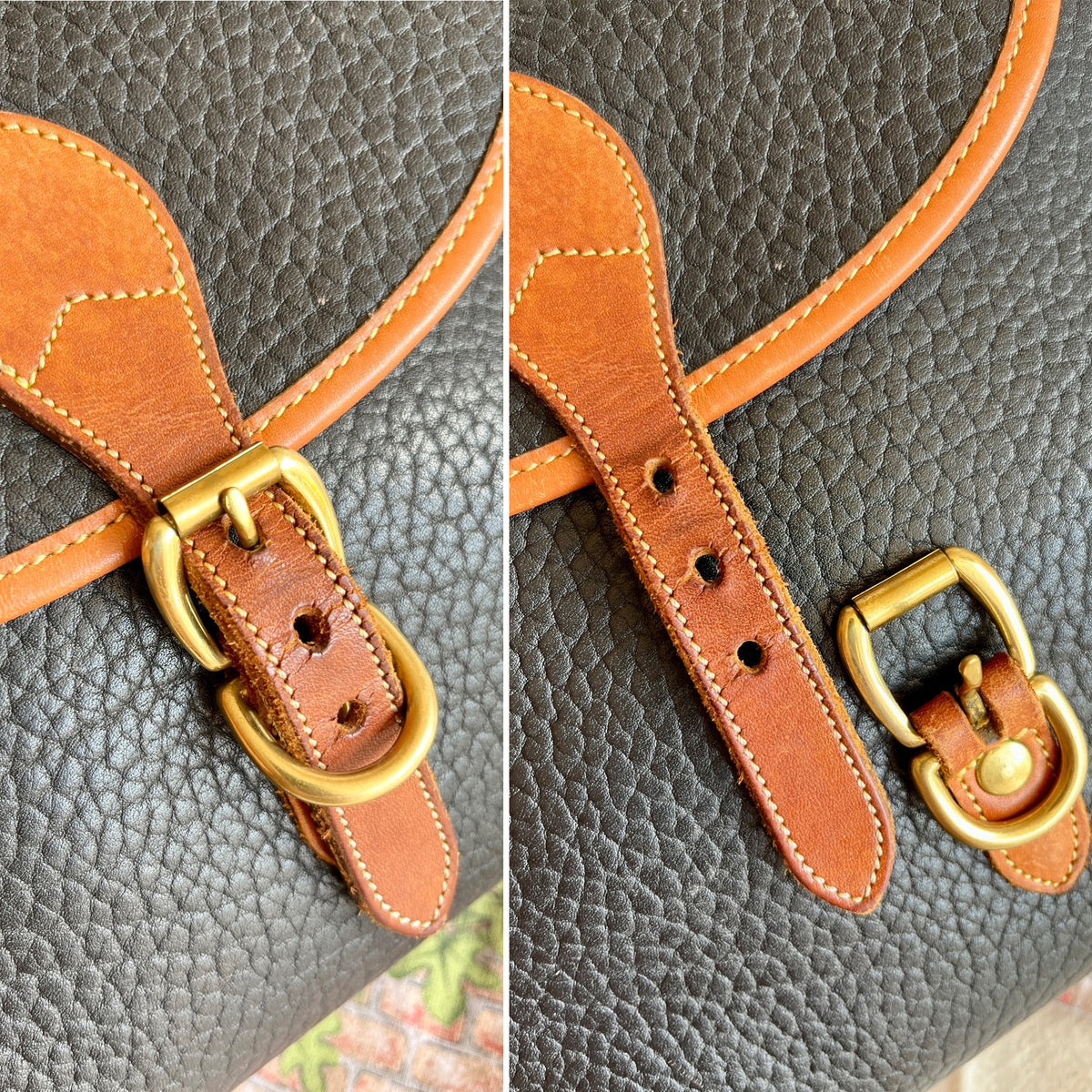 Vintage Dooney & Bourke R47 Carpet Bag Top Handle Satchel