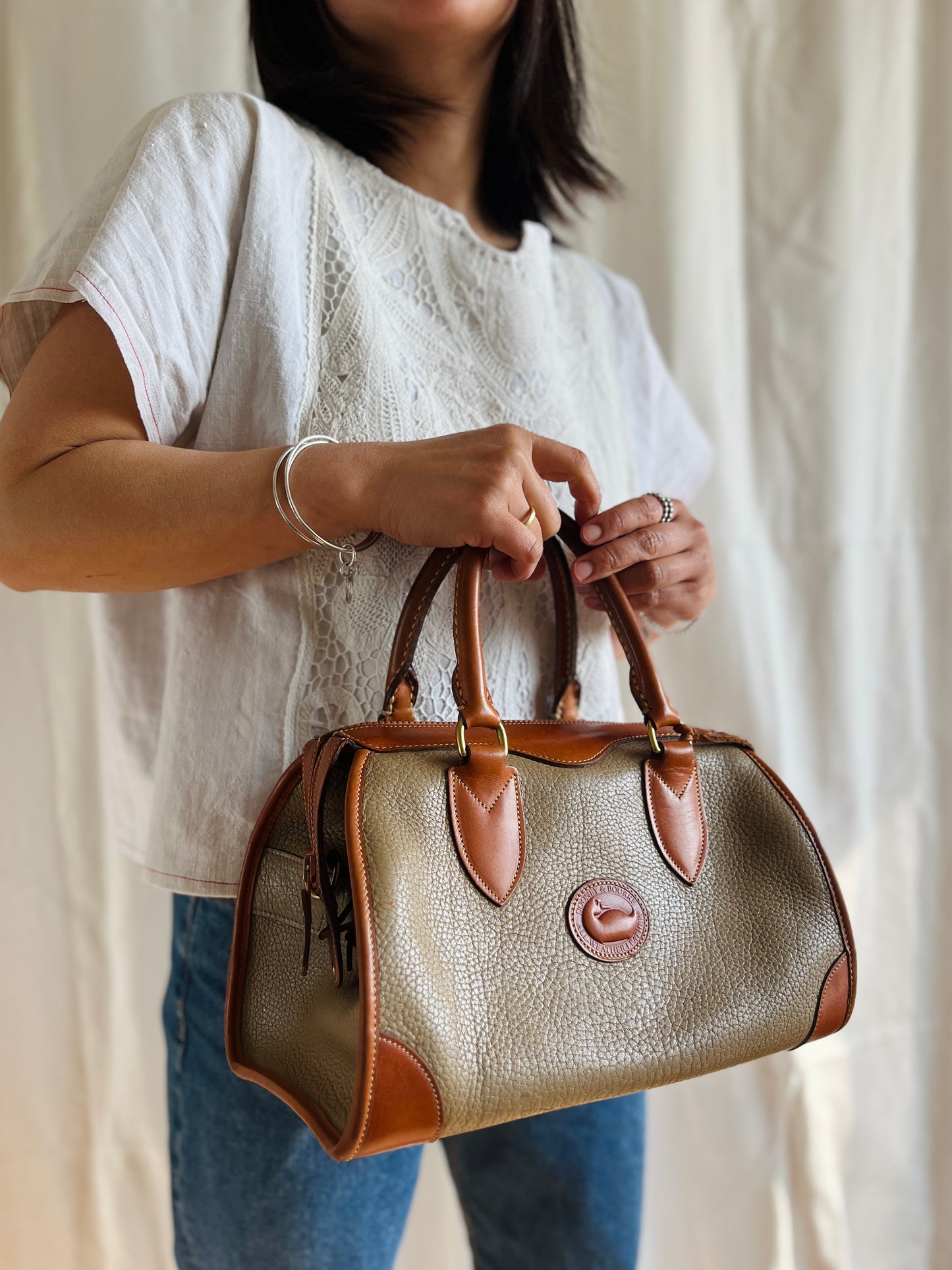 Pre tag Taupe/British Tan Gladstone Doctor's Bag Satchel