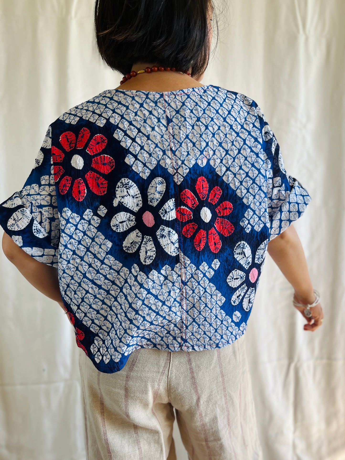 ✨ Ancient Japanese Shibori Tie dye boxy top
