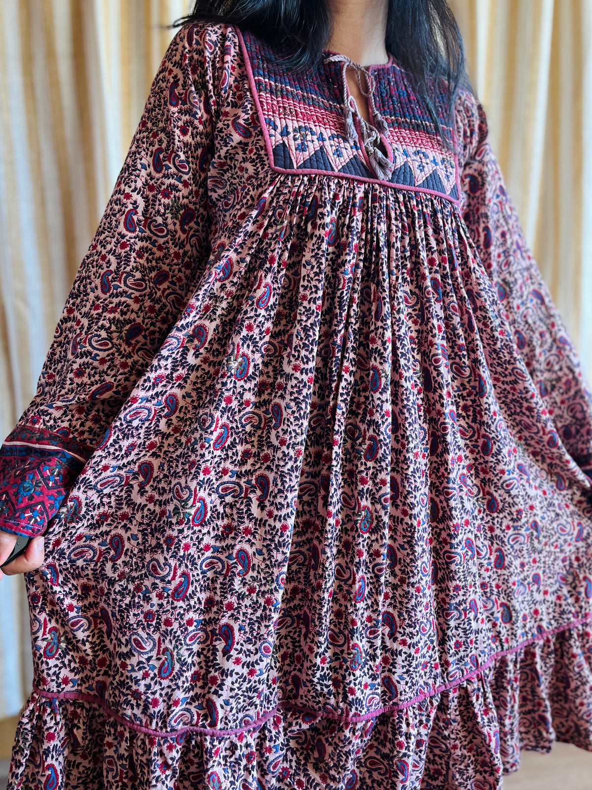 Vintage 80s Glitter Indian dress