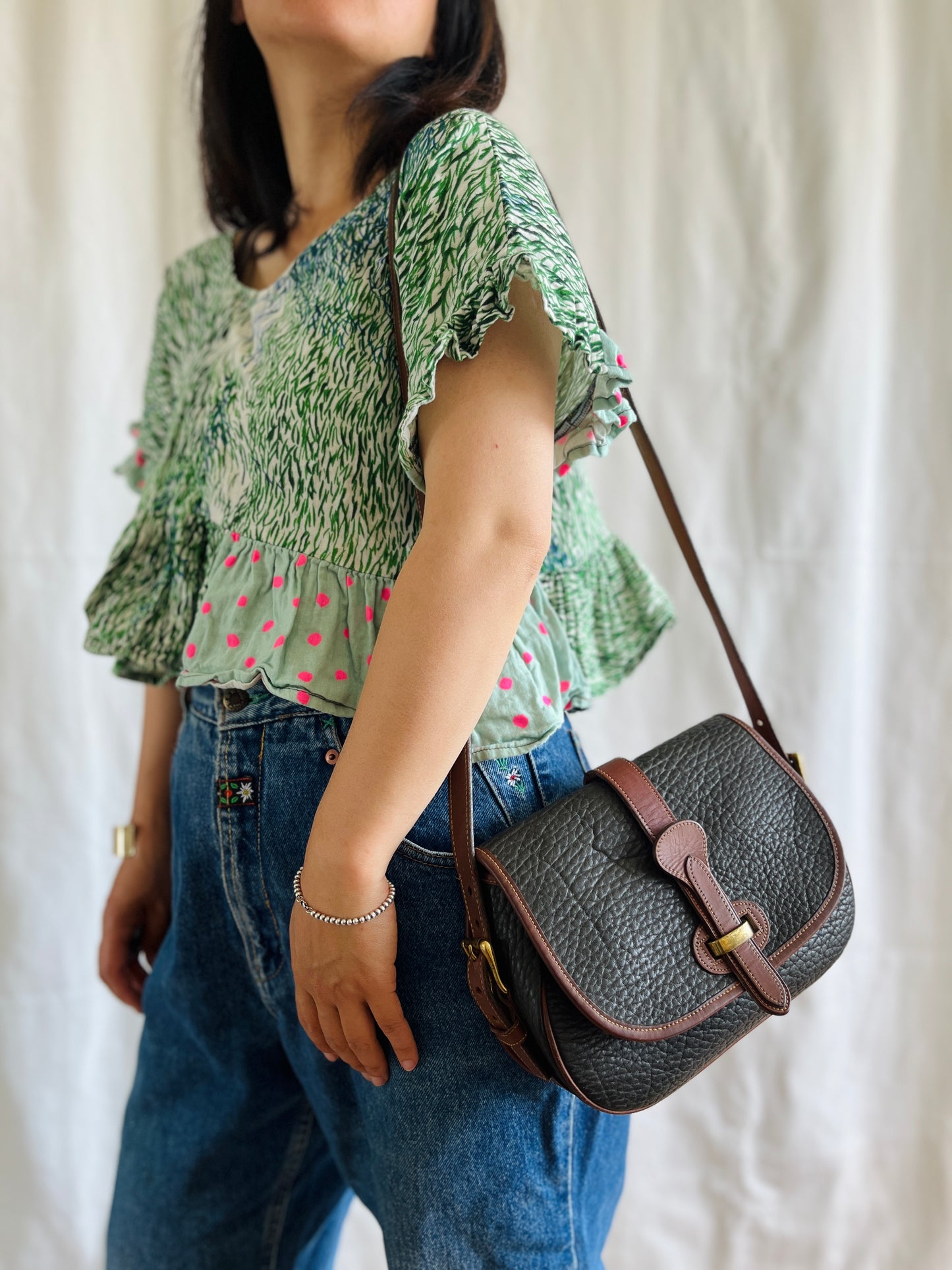 Dark Brown/Burnt Cedar Small Tack Bag Messenger Crossbody Handbag B148