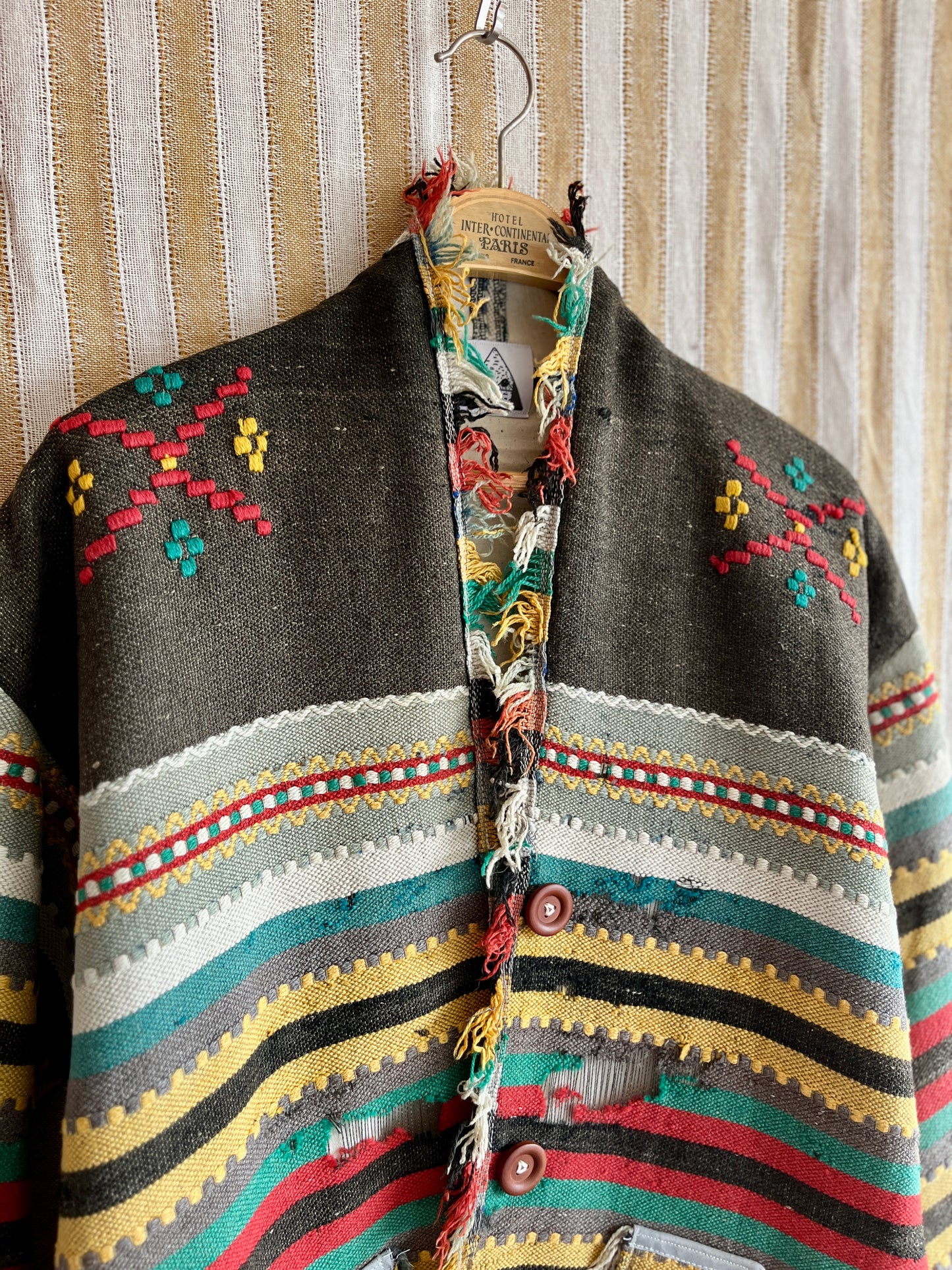 Antique Turkish Kilim Rug turns Jacket