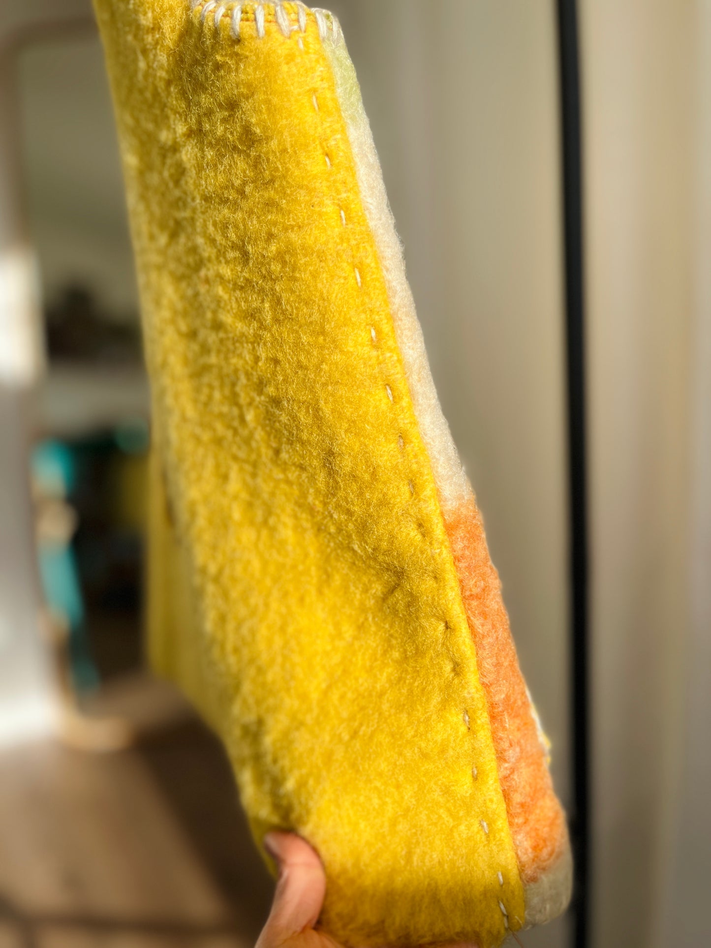 Boiled Wool Blanket turns little chicks oversize gilet