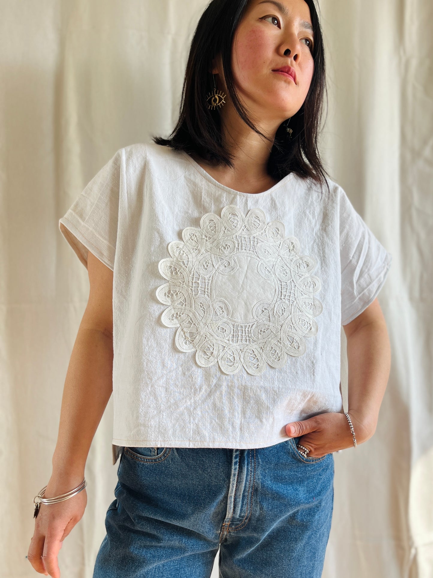 Repurposed Mixed Media Top Dolly