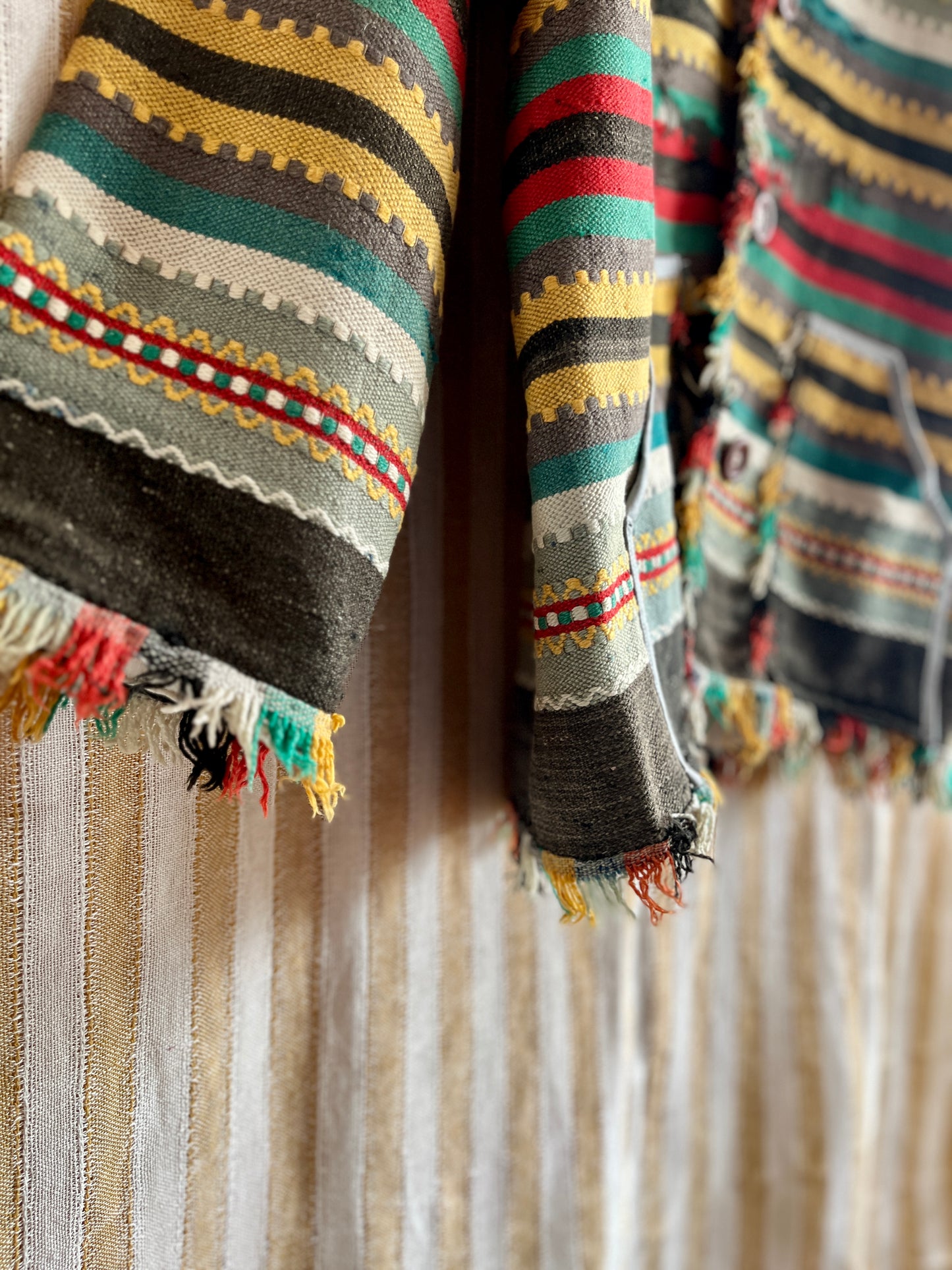 Antique Turkish Kilim Rug turns Jacket