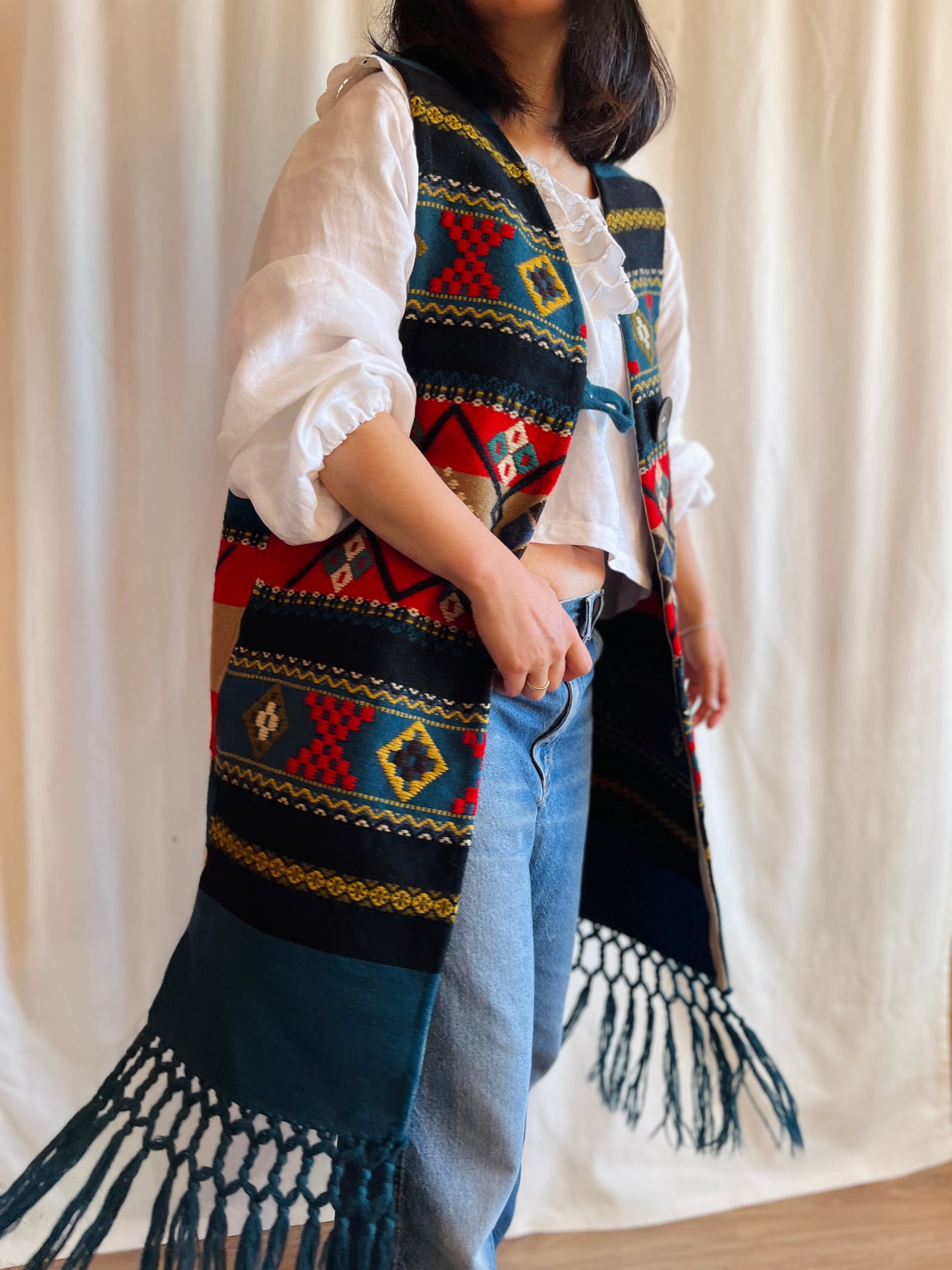 Scandinavian Wool Art turns Long Vest