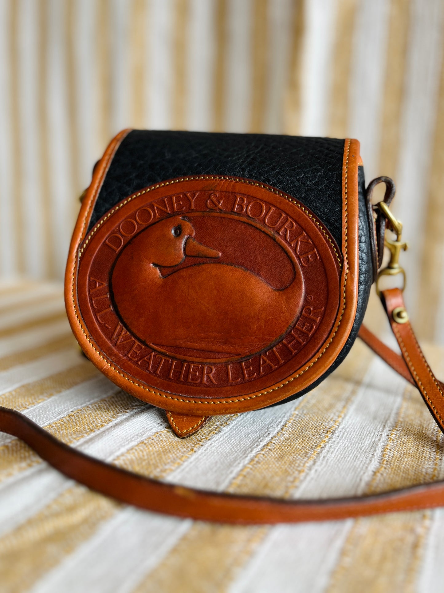 Black and British Tan BIG DUCK Crossbody