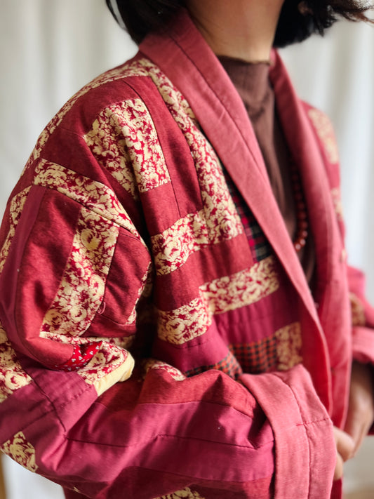 🏵️ Vintage Hand quilt Kimono Jacket