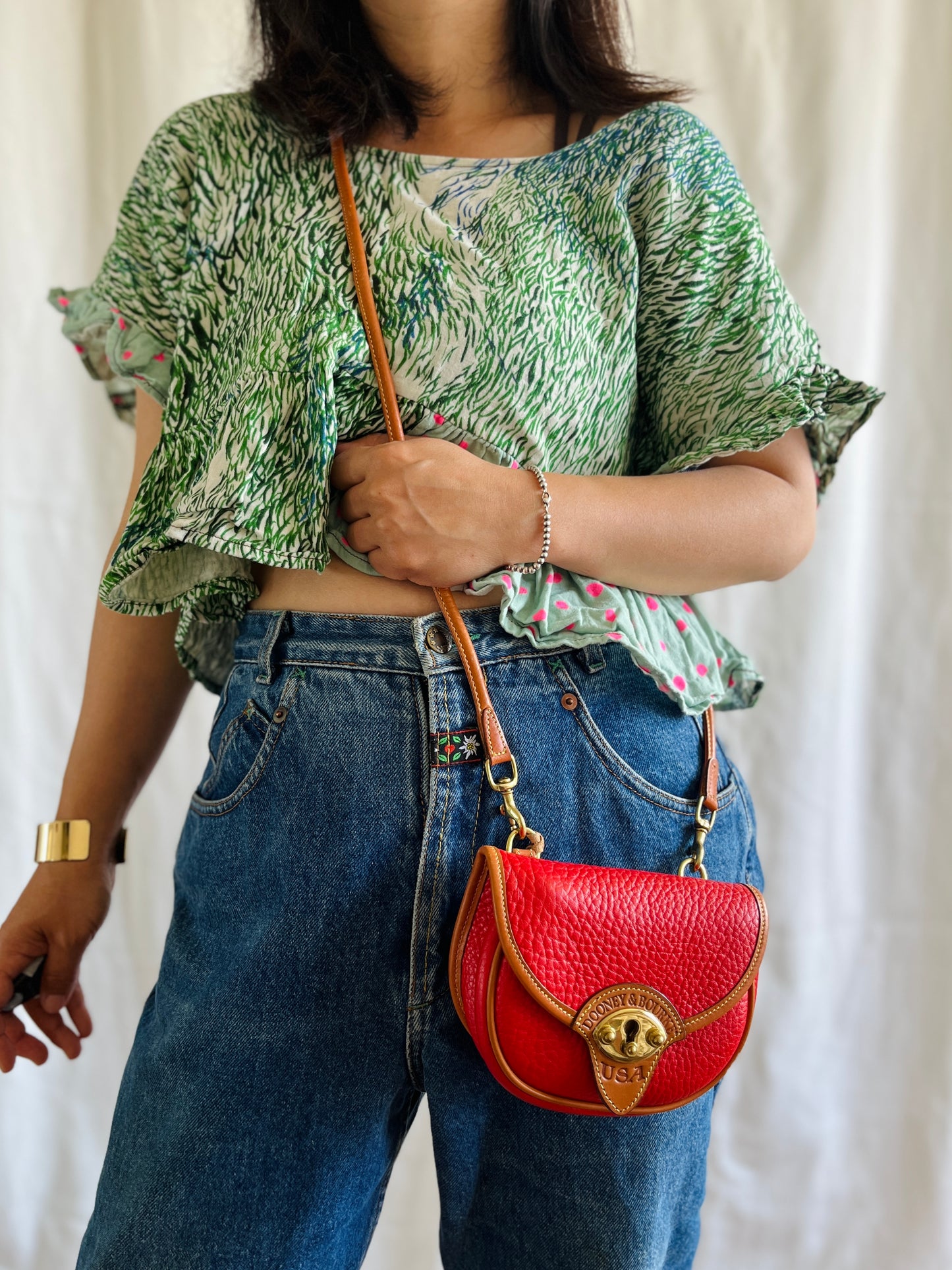 Super Rare RED/British Tan R74 Cavalry Belt Bag Mint