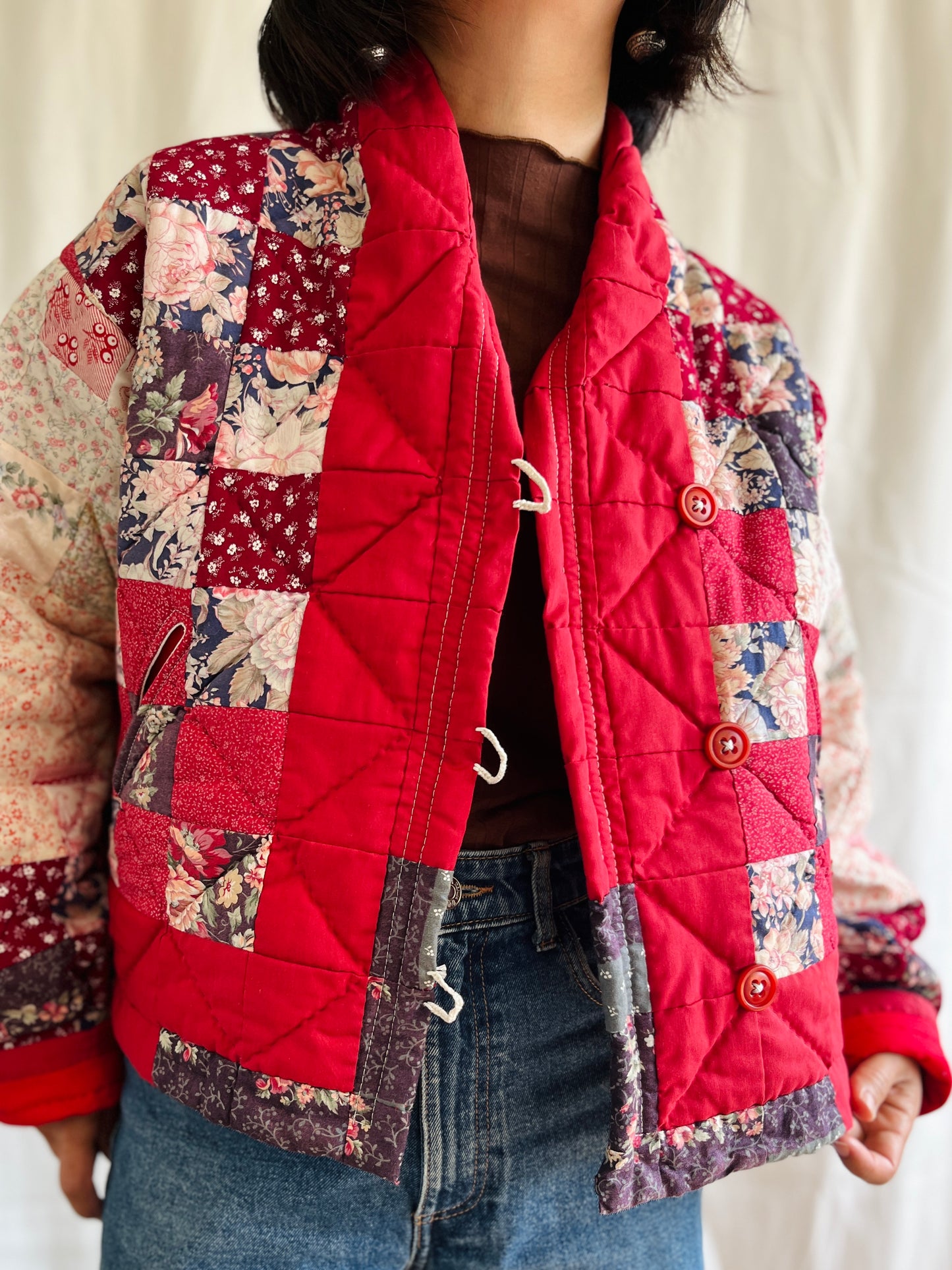 🏵️ Vintage Hand quilt Bomber Jacket