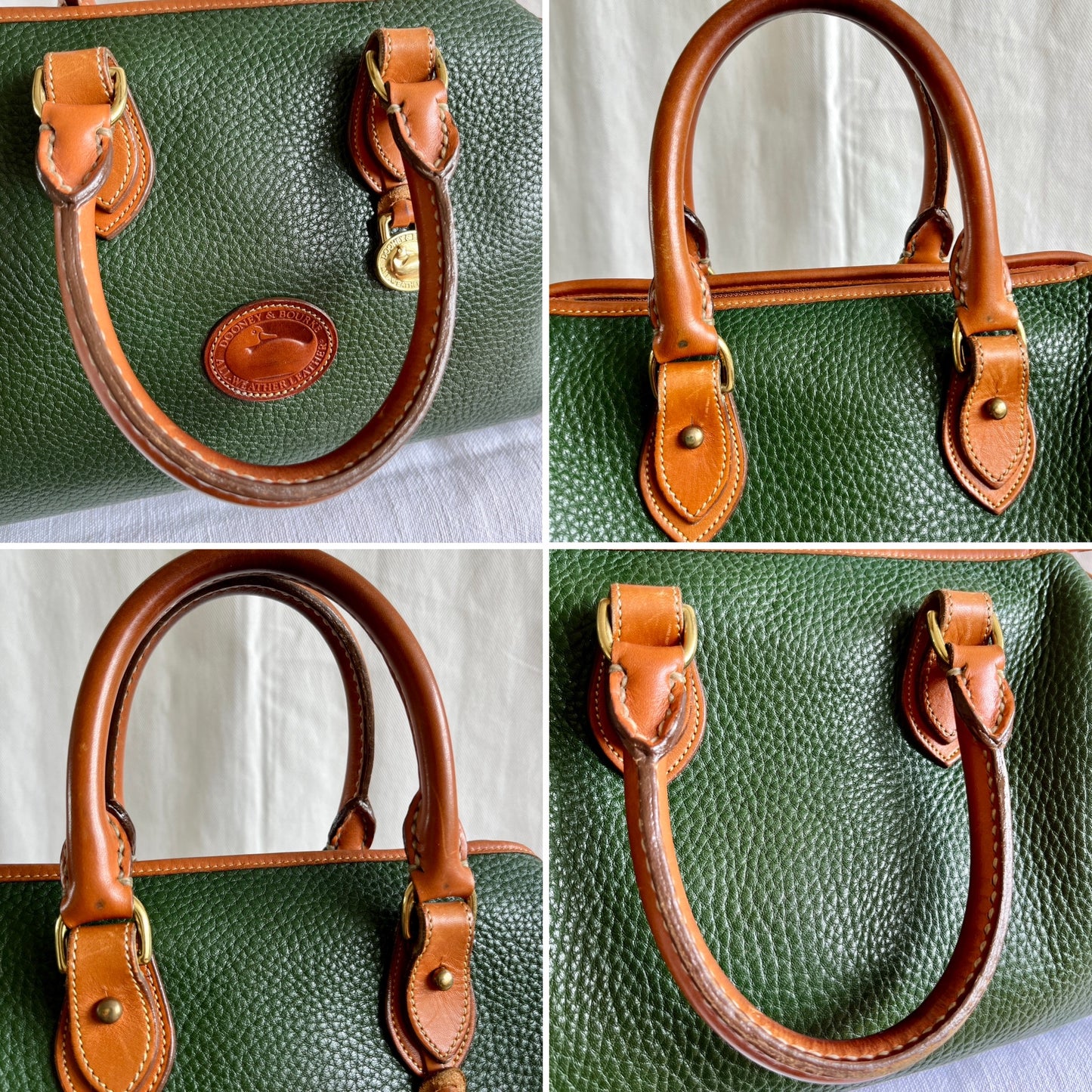 Fir Green/British Tan R28 Top Handle Speedy Doctor's Bag Satchel