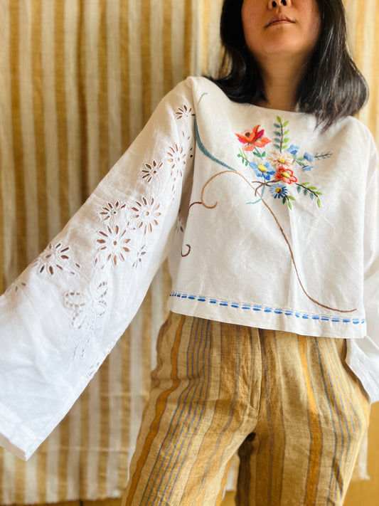Nordic floral Blouse - Long sleeves