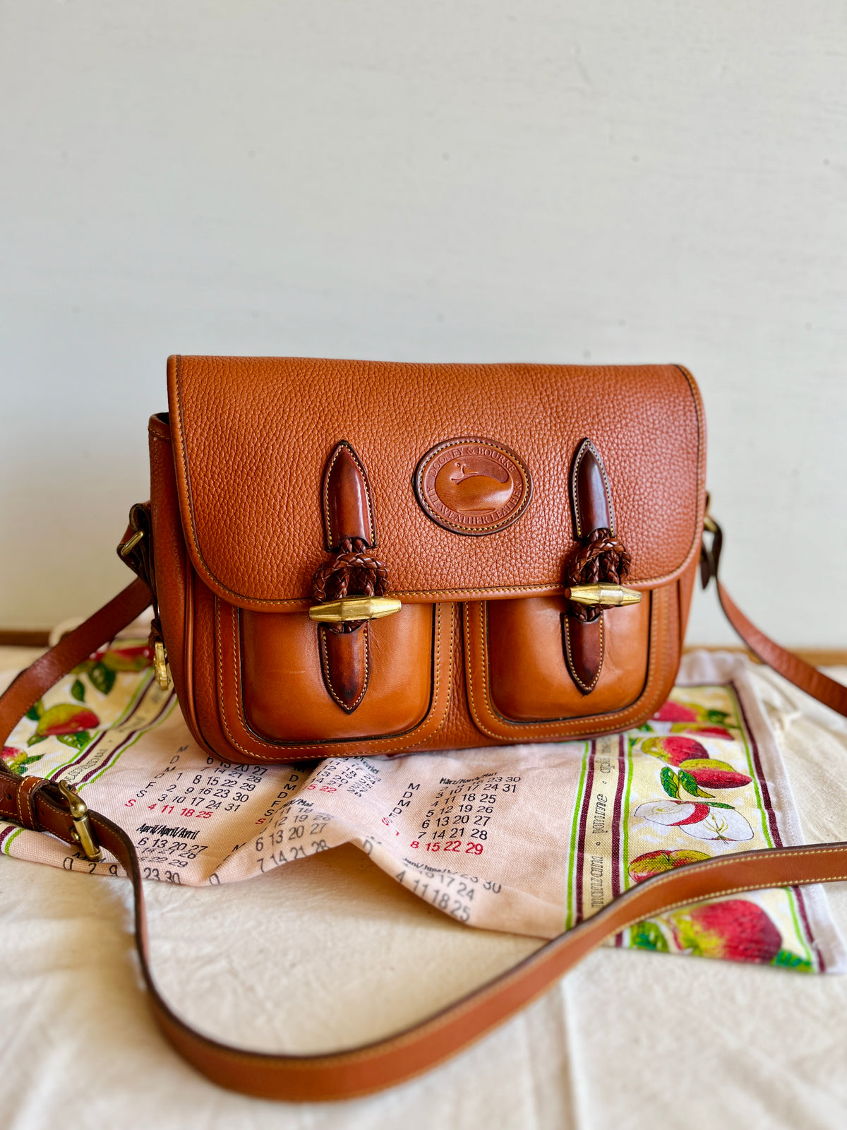 Vintage Dooney & Bourke R35 Double Pocket Outback Messenger