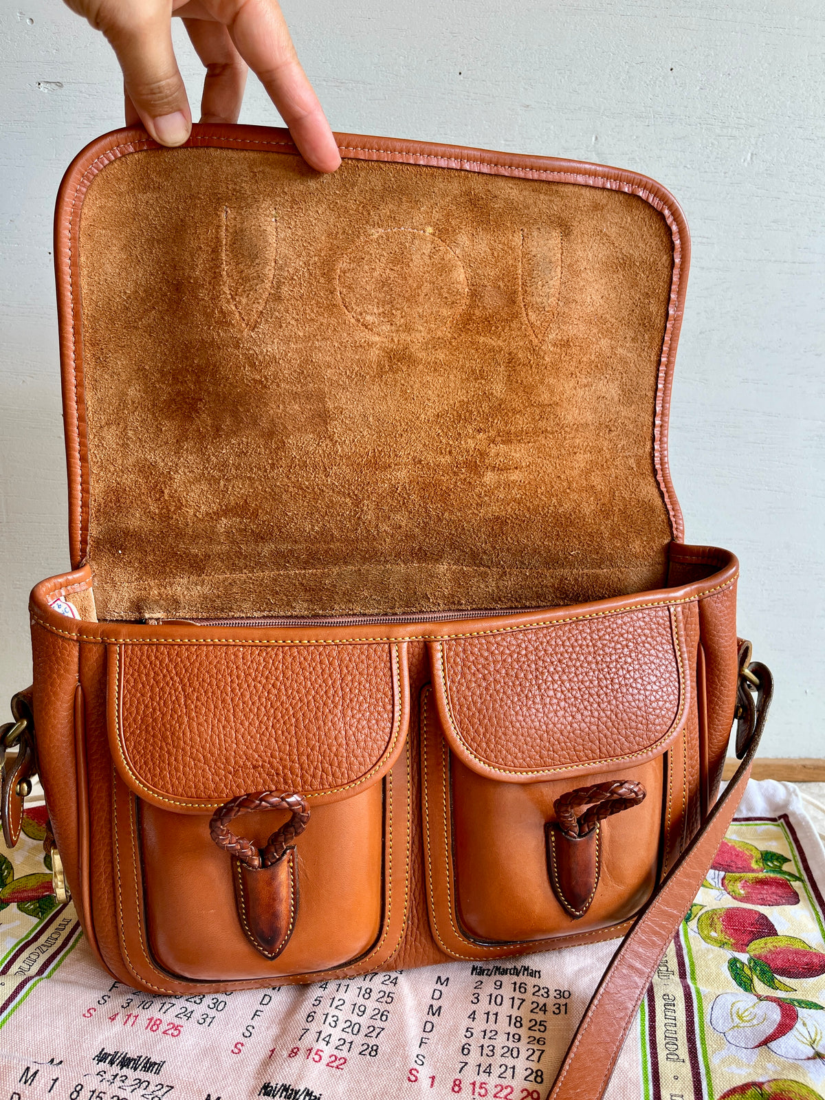 Vintage Dooney & Bourke R35 Double Pocket Outback Messenger