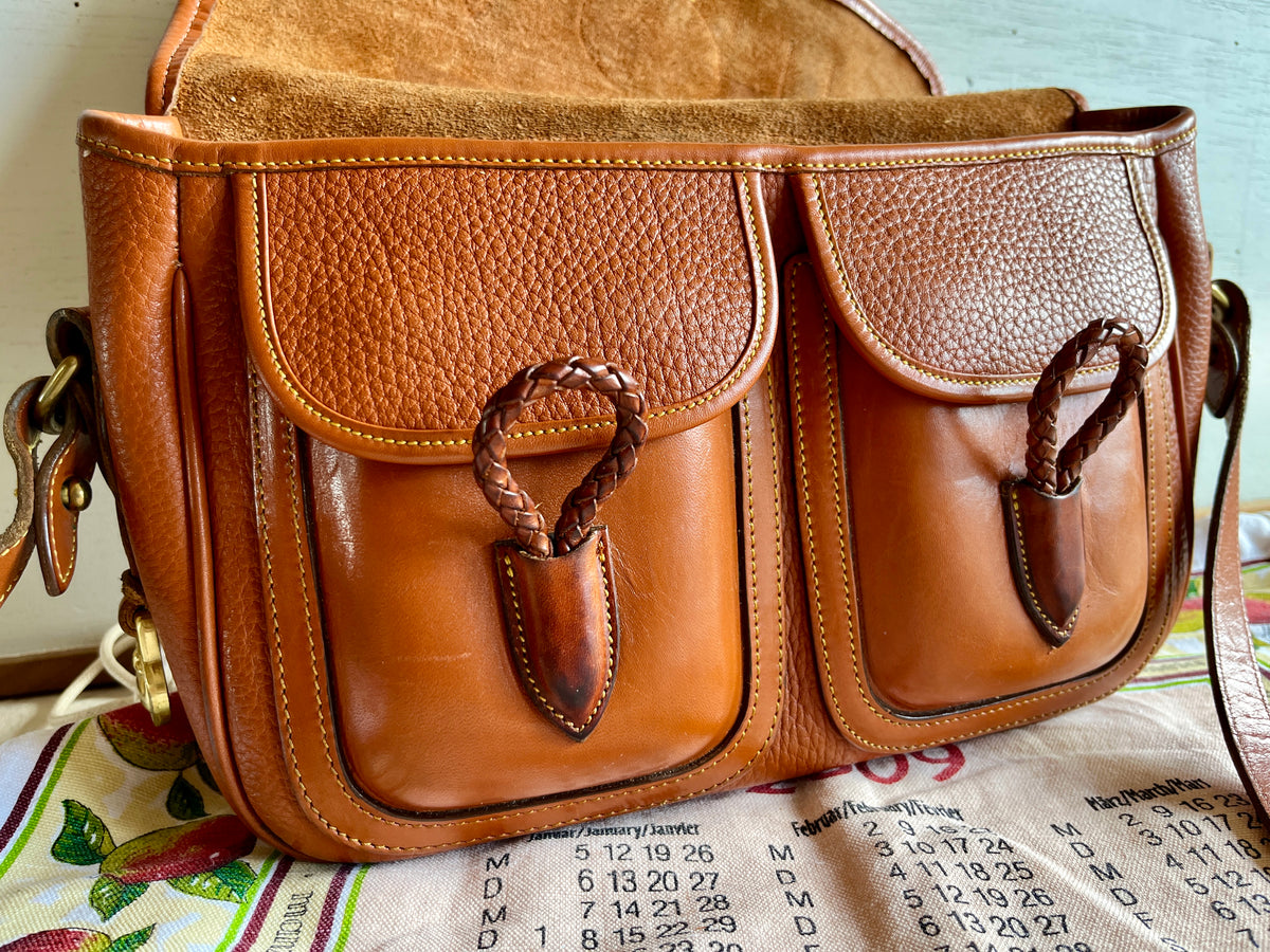 Vintage Dooney & Bourke R35 Double Pocket Outback Messenger