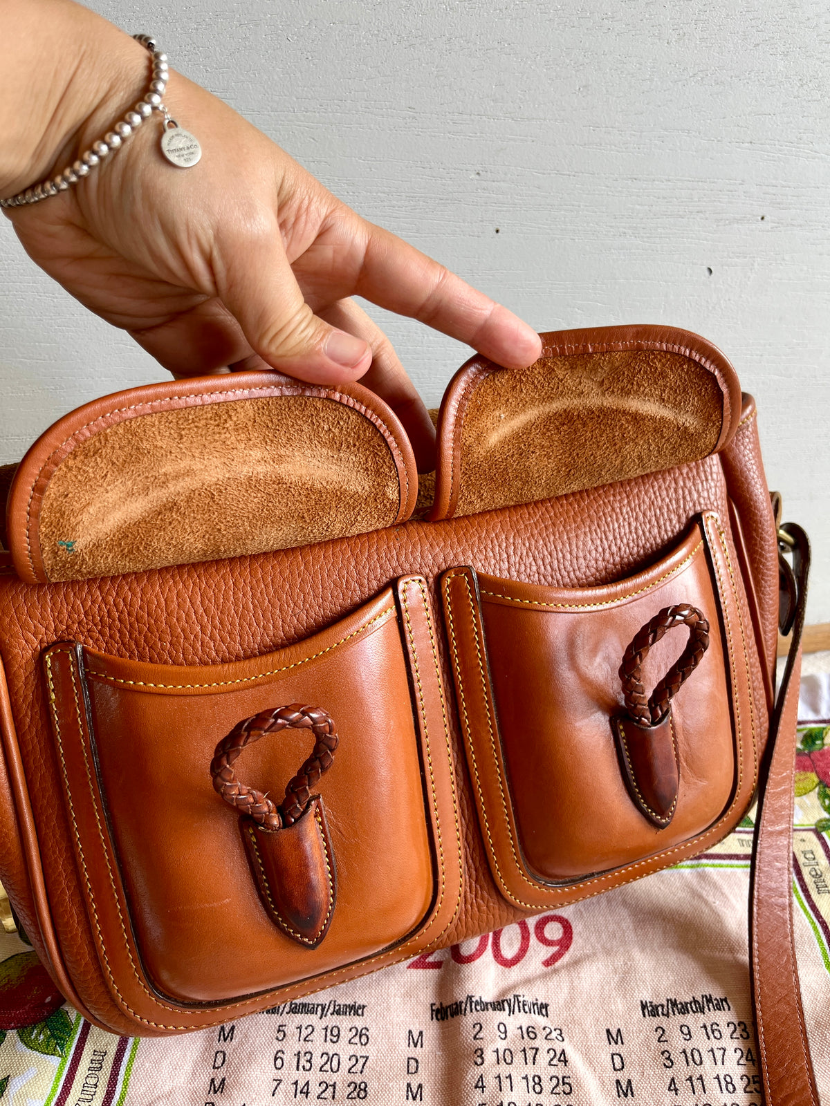 Vintage Dooney & Bourke R35 Double Pocket Outback Messenger