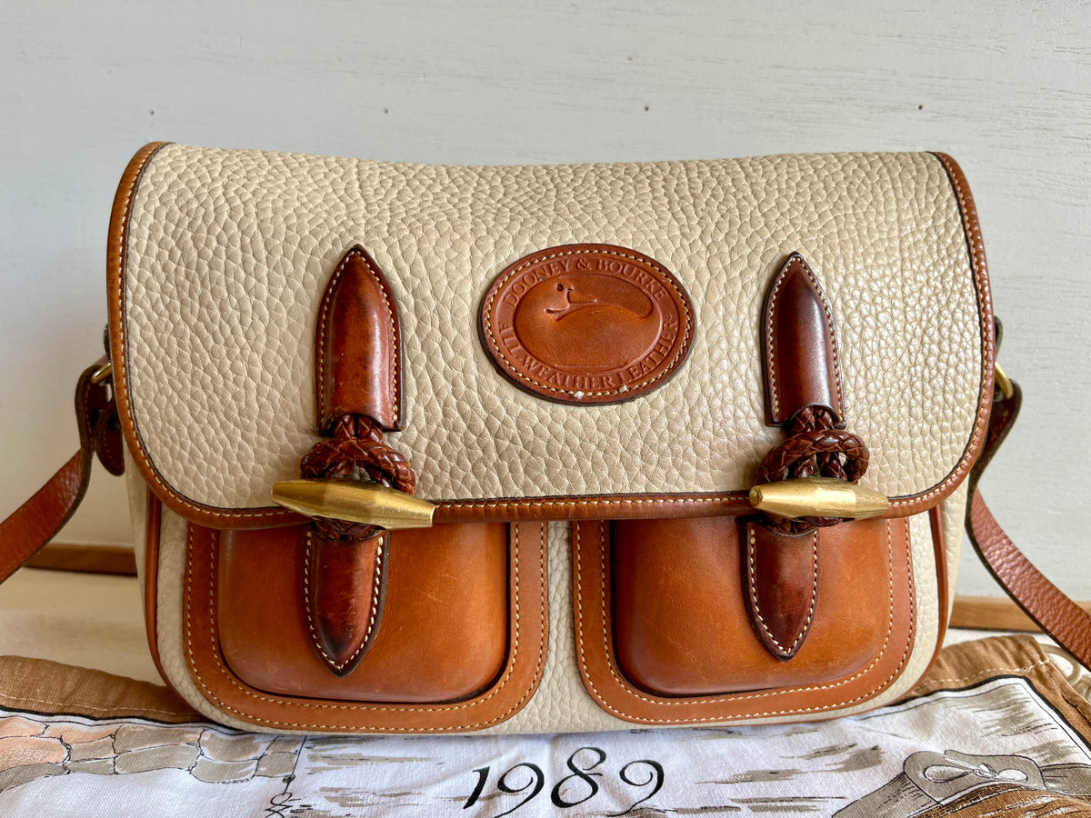 Vintage Dooney & Bourke R35 Double Pocket Outback Messenger