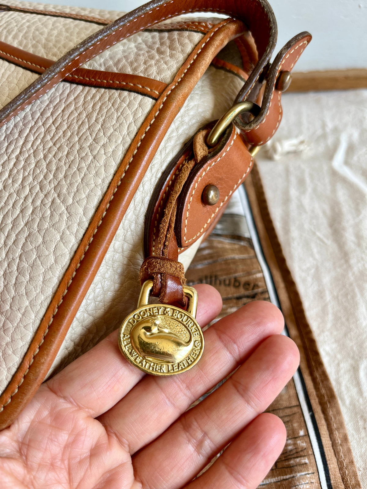 Vintage Dooney & Bourke R35 Double Pocket Outback Messenger