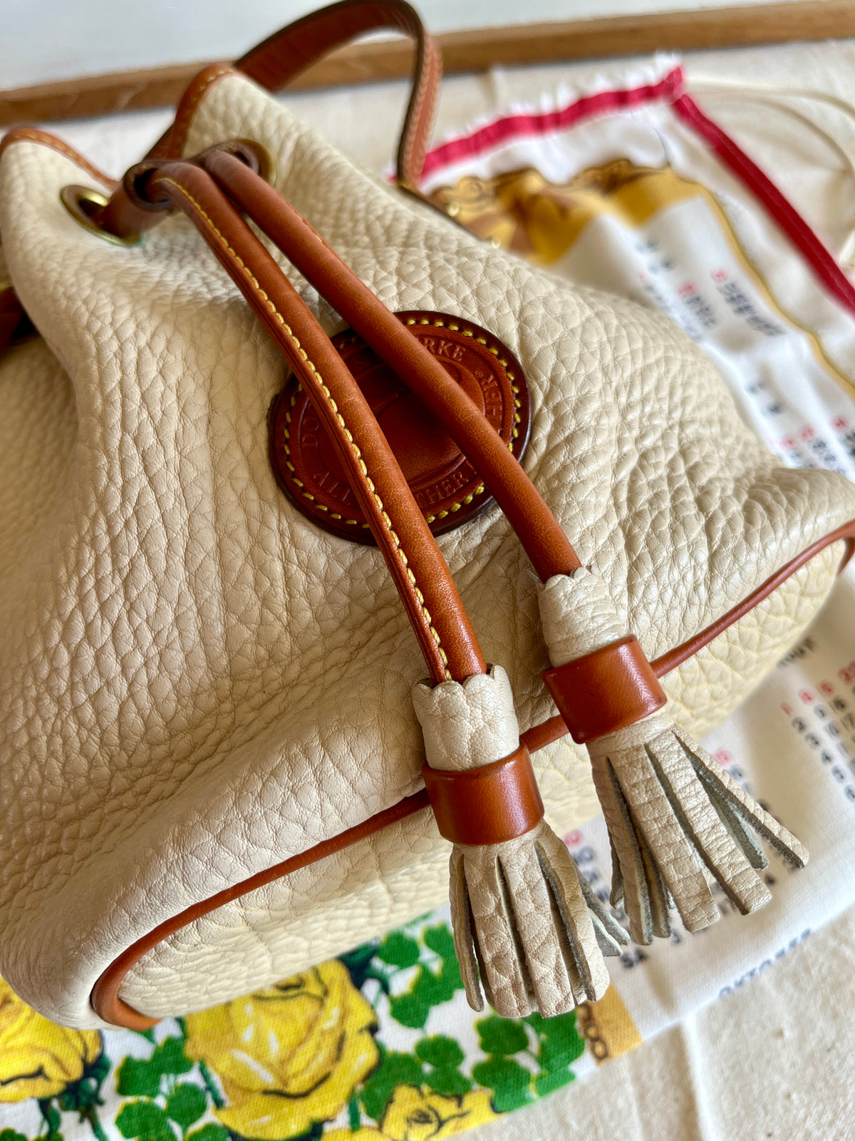 Vintage Dooney & Bourke R134 Mini Drawstring Shoulder-Crossbody Bag