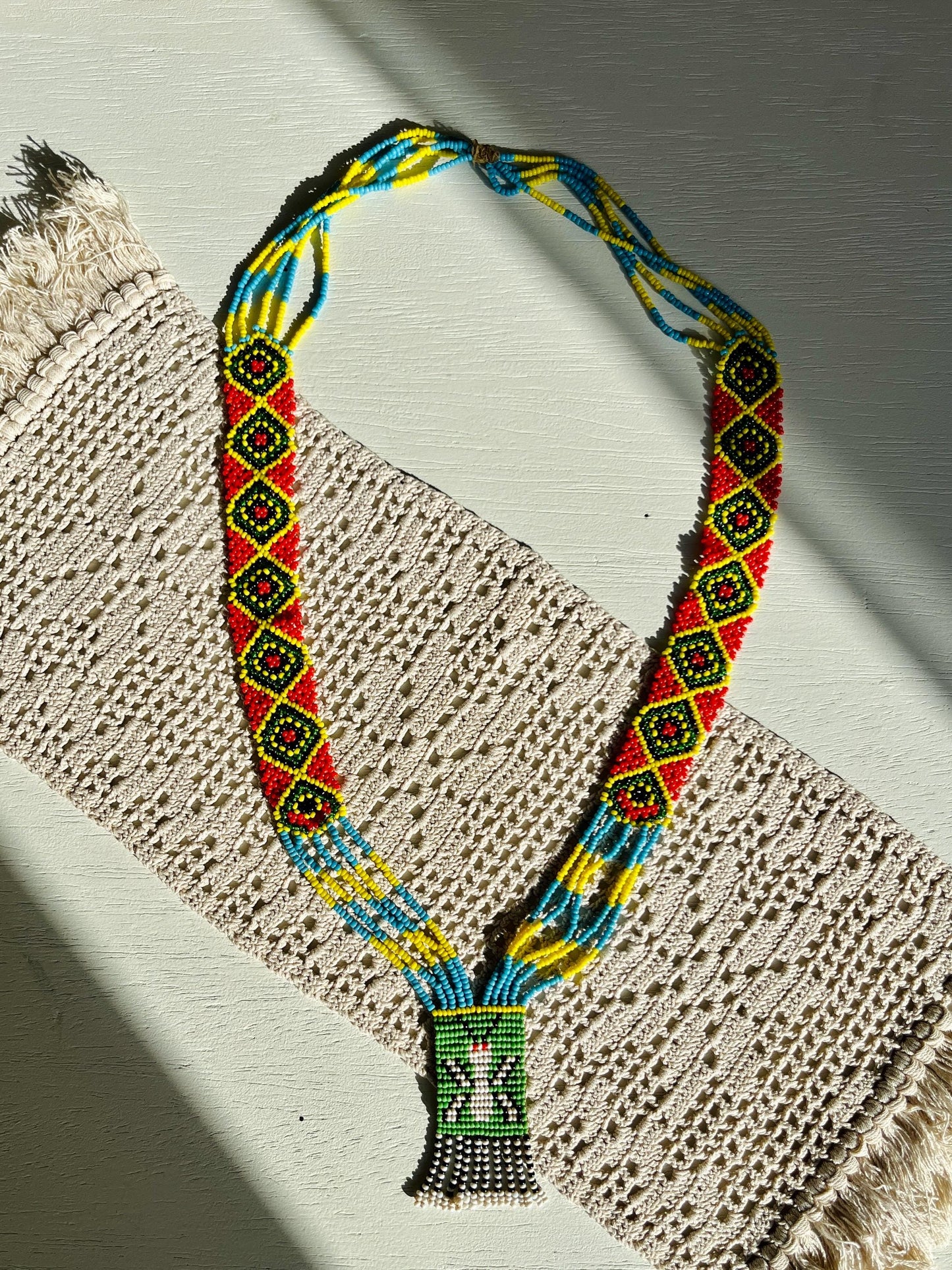 Antique 60s Ethnic Butterflies beadwork
