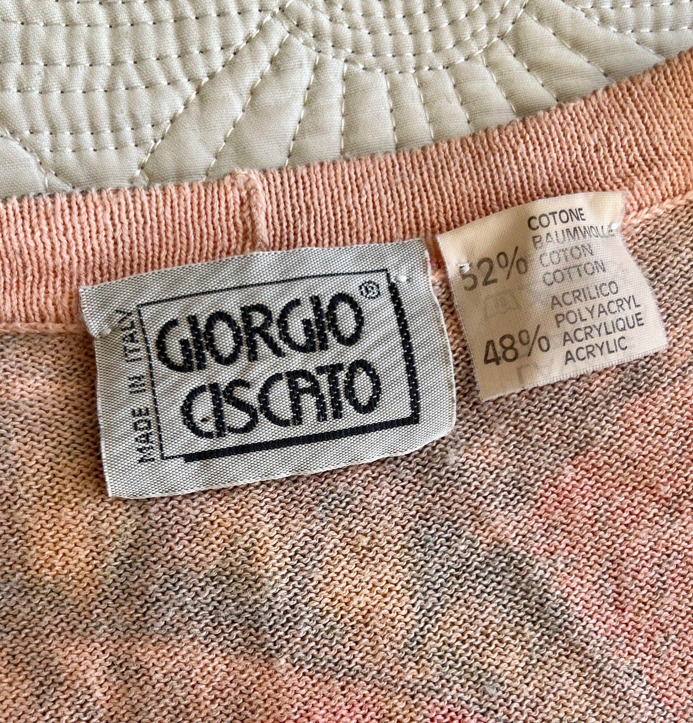 Vintage 80s Italian Cotton Cable Knit Fruity Cardigan – The