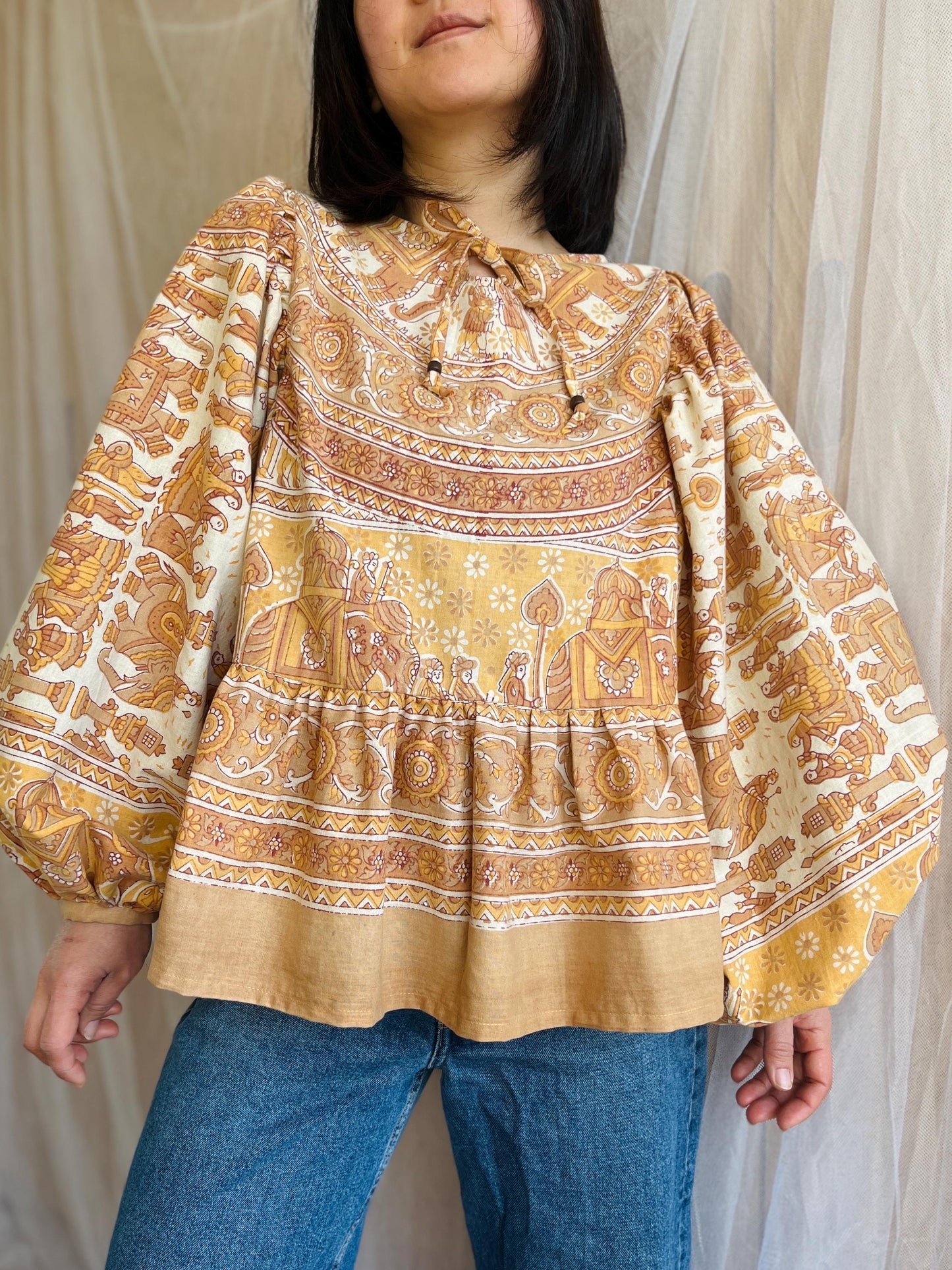 Balloon Sleeves Dolly Tunic